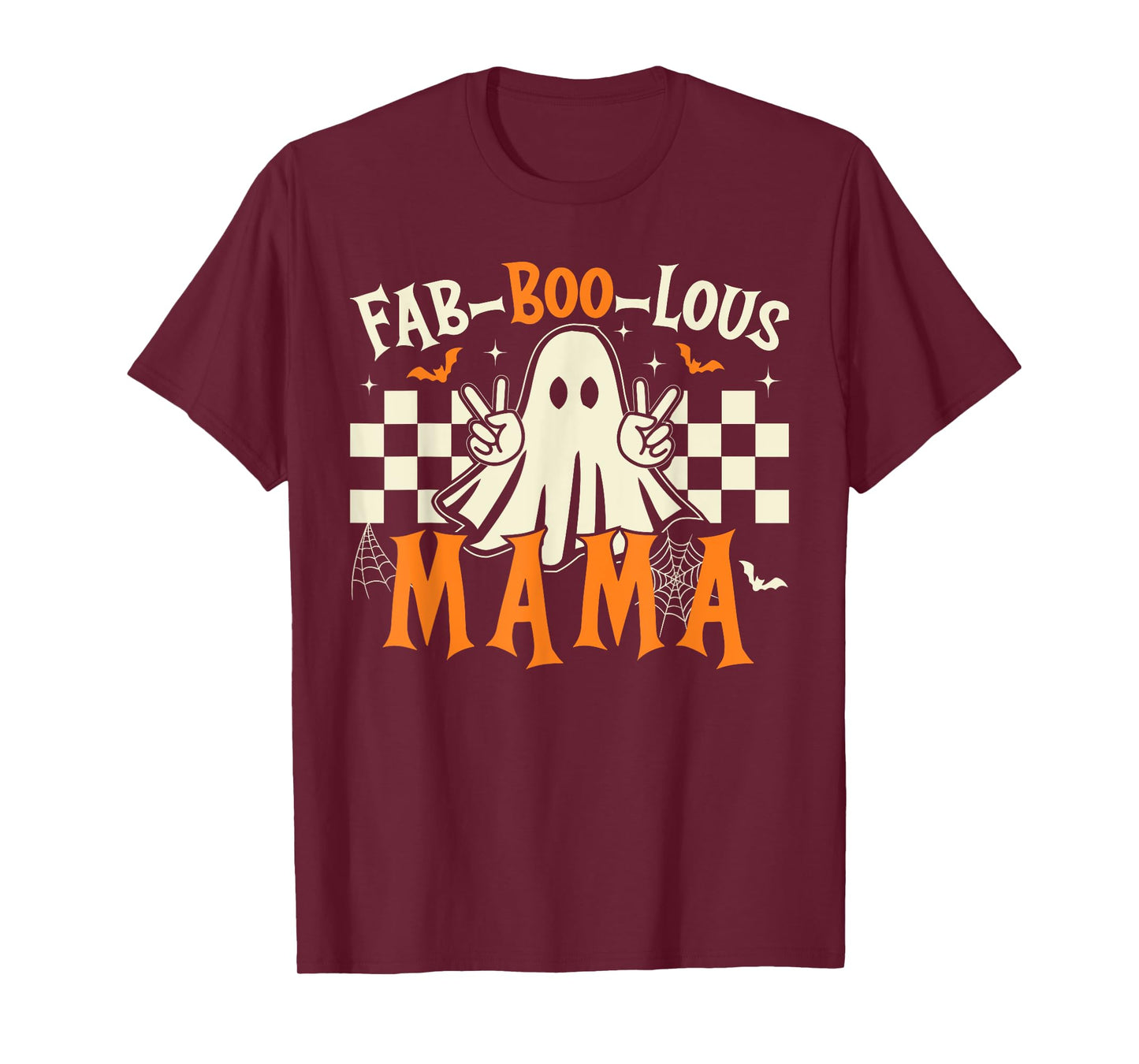 Fab Boo Lous Mama Retro Ghost Spooky Mama Halloween Costume T-Shirt