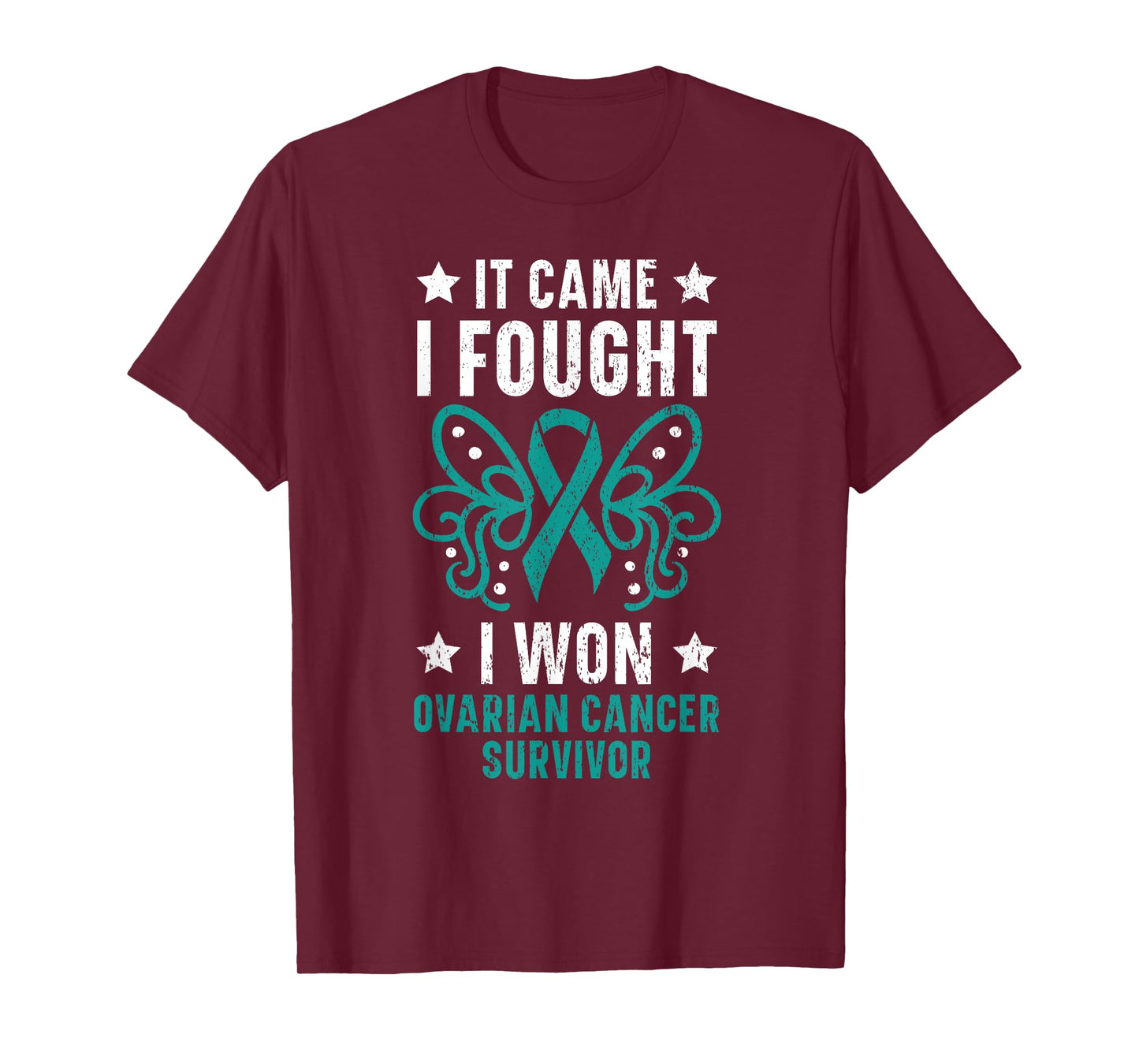 It Came I Fought I Won Ovarian Cancer Survivor Fight Cancer T-Shirt