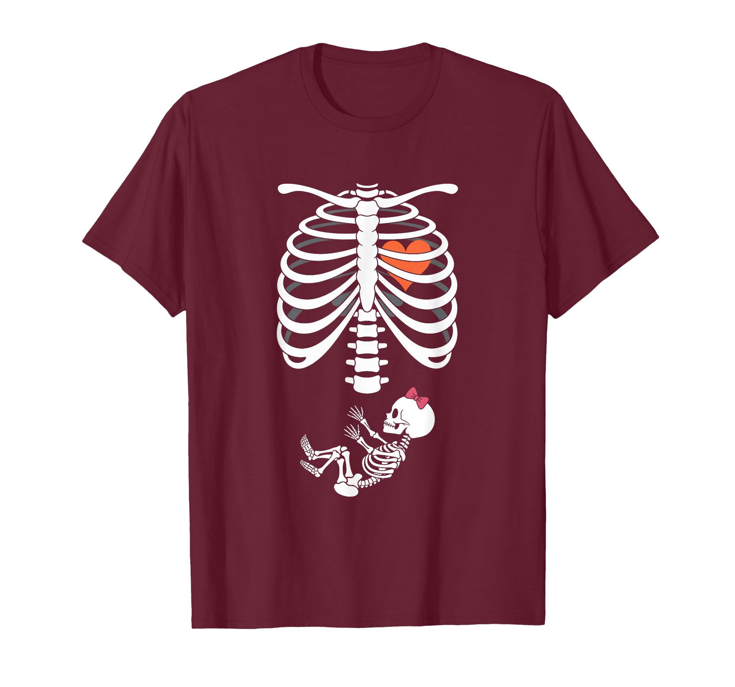 Baby Shower Skeleton Halloween Pregnancy Annoucement Girls T-Shirt
