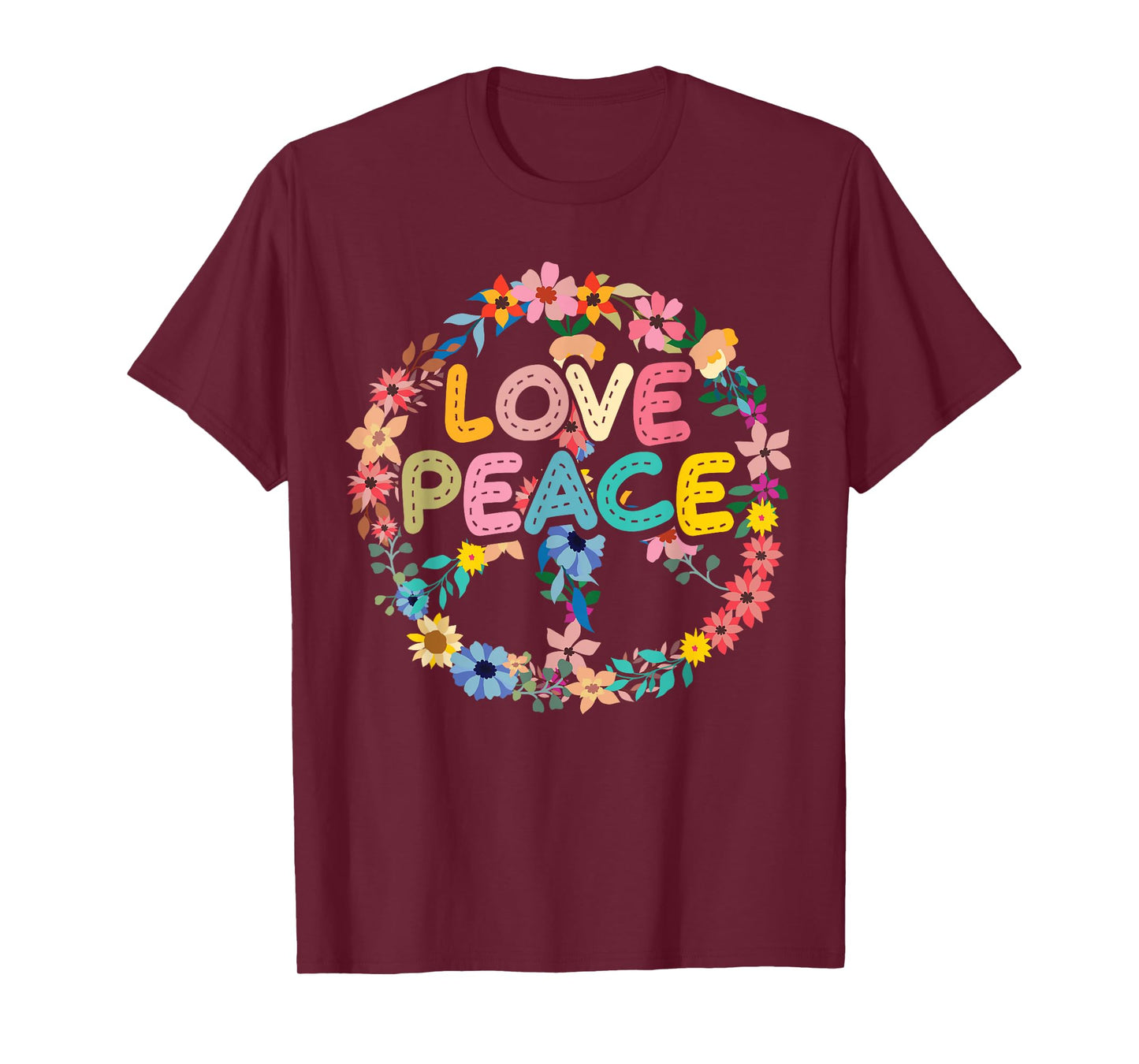 Peace hand tie dye sign of freedom hippie flower child T-Shirt