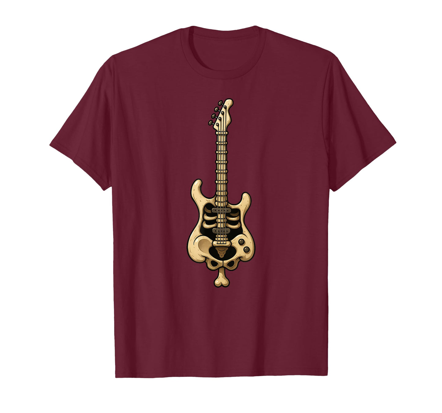 Skeleton Bass Guitar Halloween Guitarist Boys Girls Kids T-Shirt