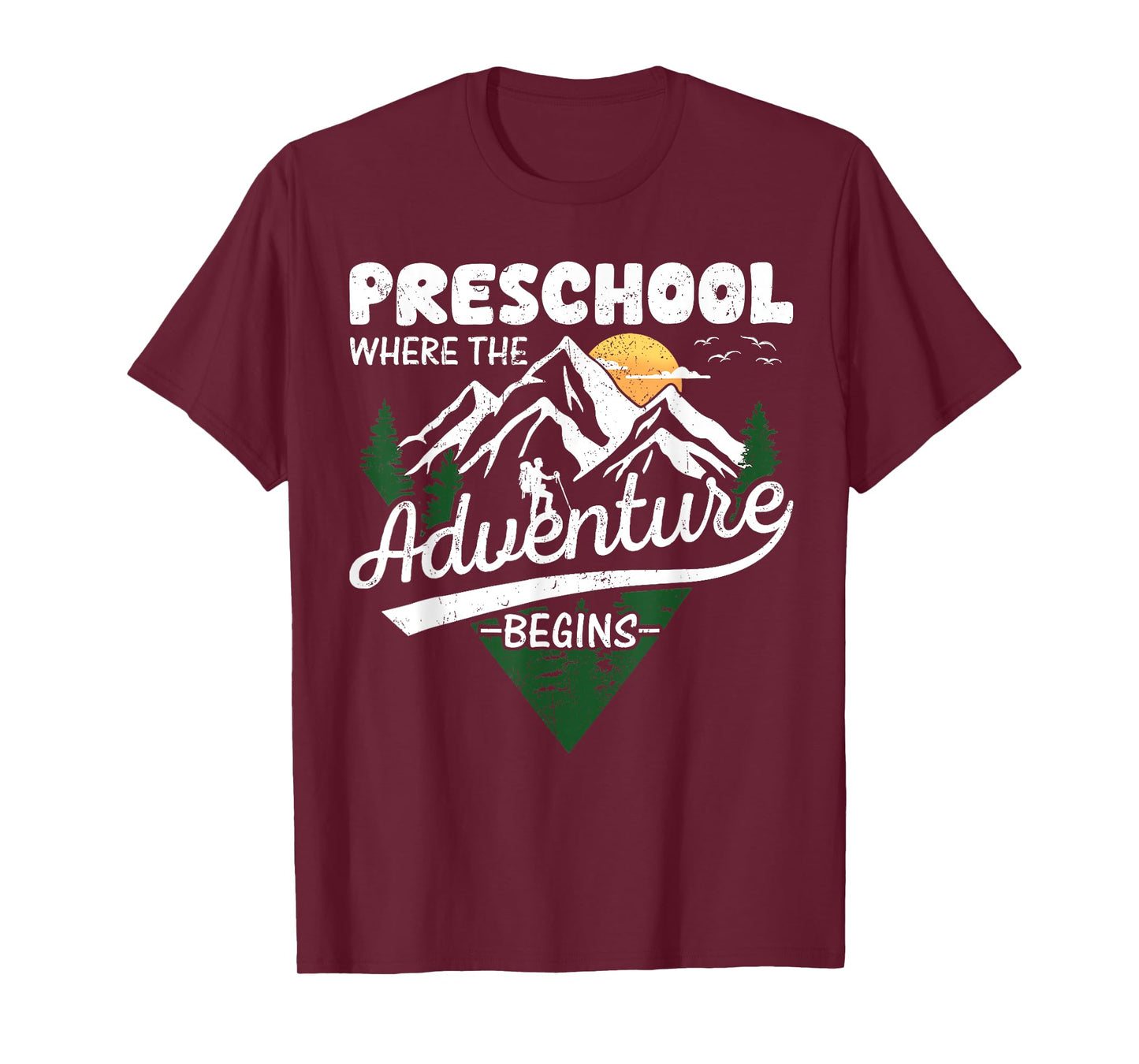 Preschool Adventure Begins First Day Of School Teacher Kids T-Shirt