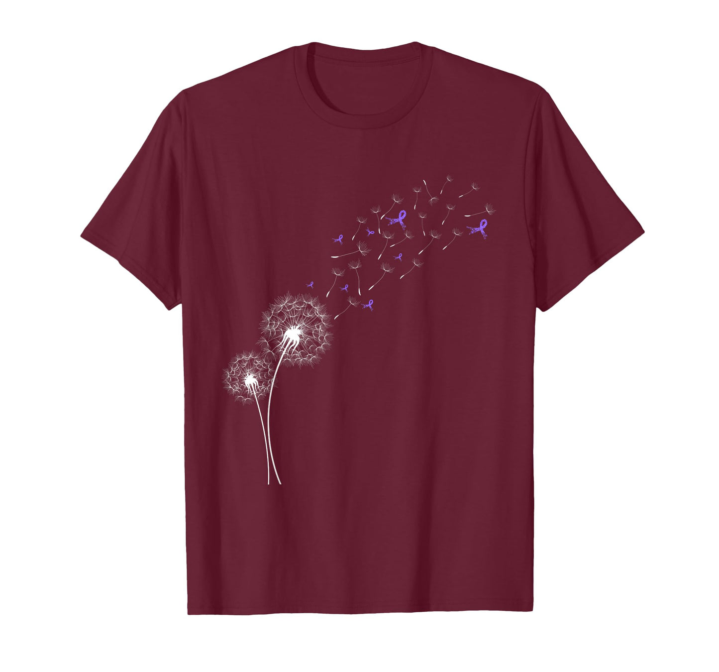 Dandelion Purple Ribbon Pancreatic Cancer Awareness T-Shirt