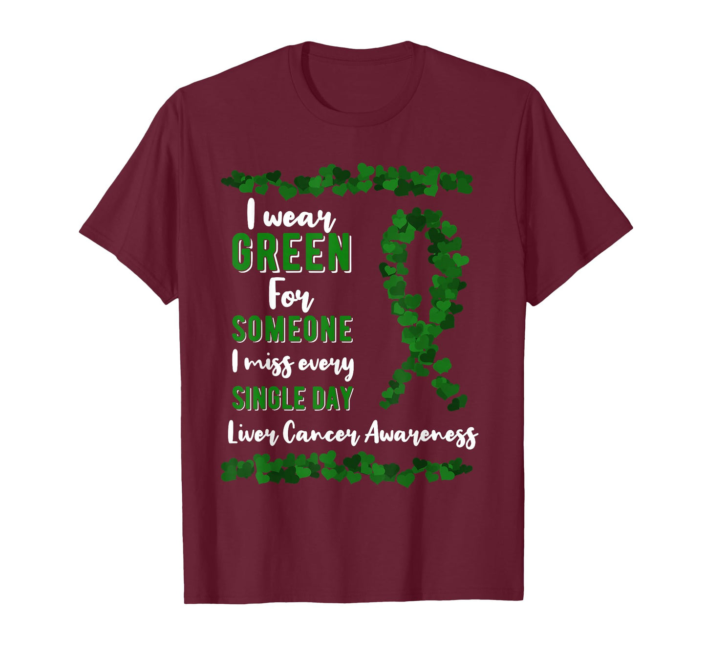 Liver Cancer Awareness Primary Hepatic Green Ribbon Jaundice T-Shirt