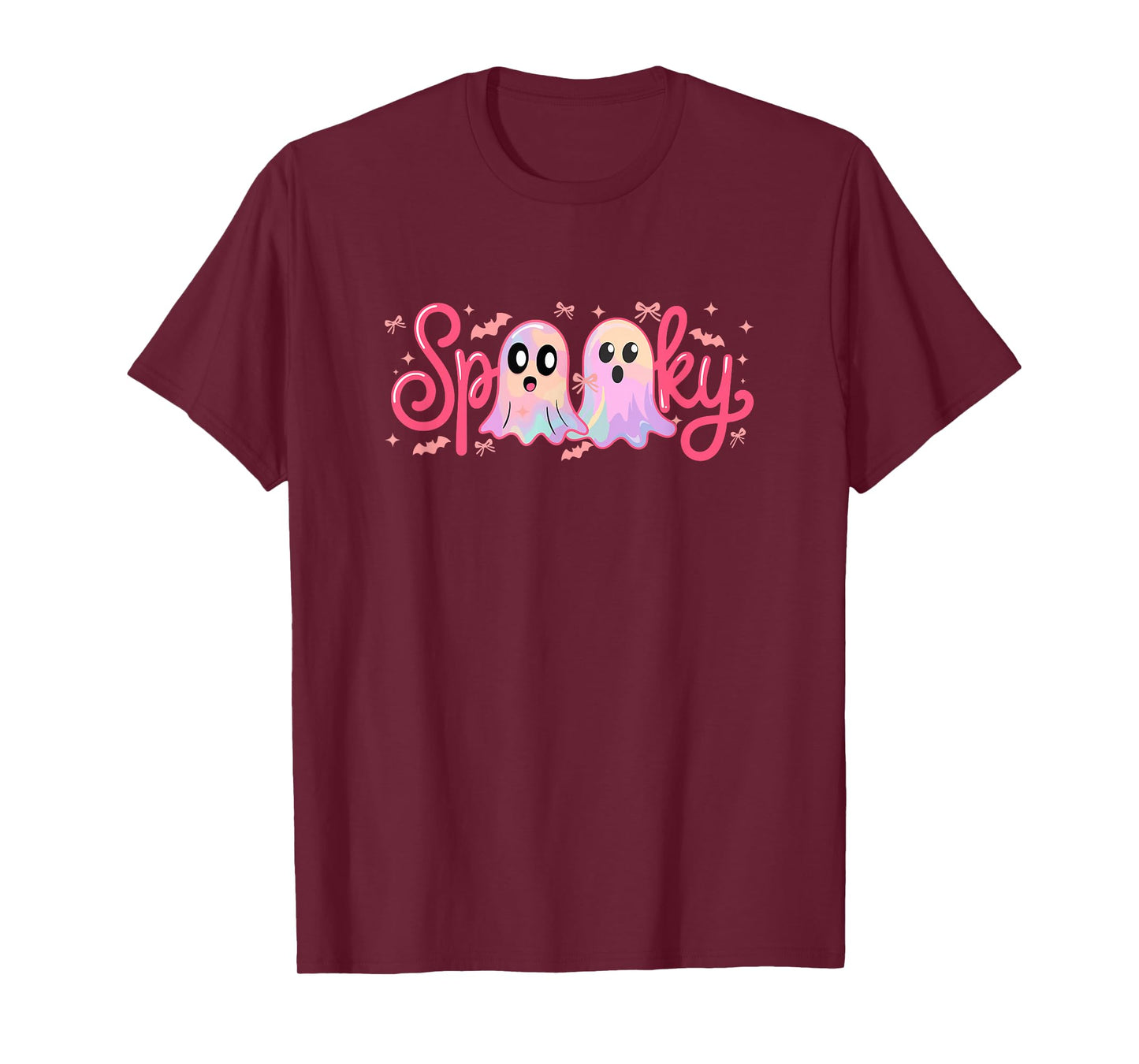 Spooky Halloween Colorful Boo Ghost Costume Kids Girls Women T-Shirt