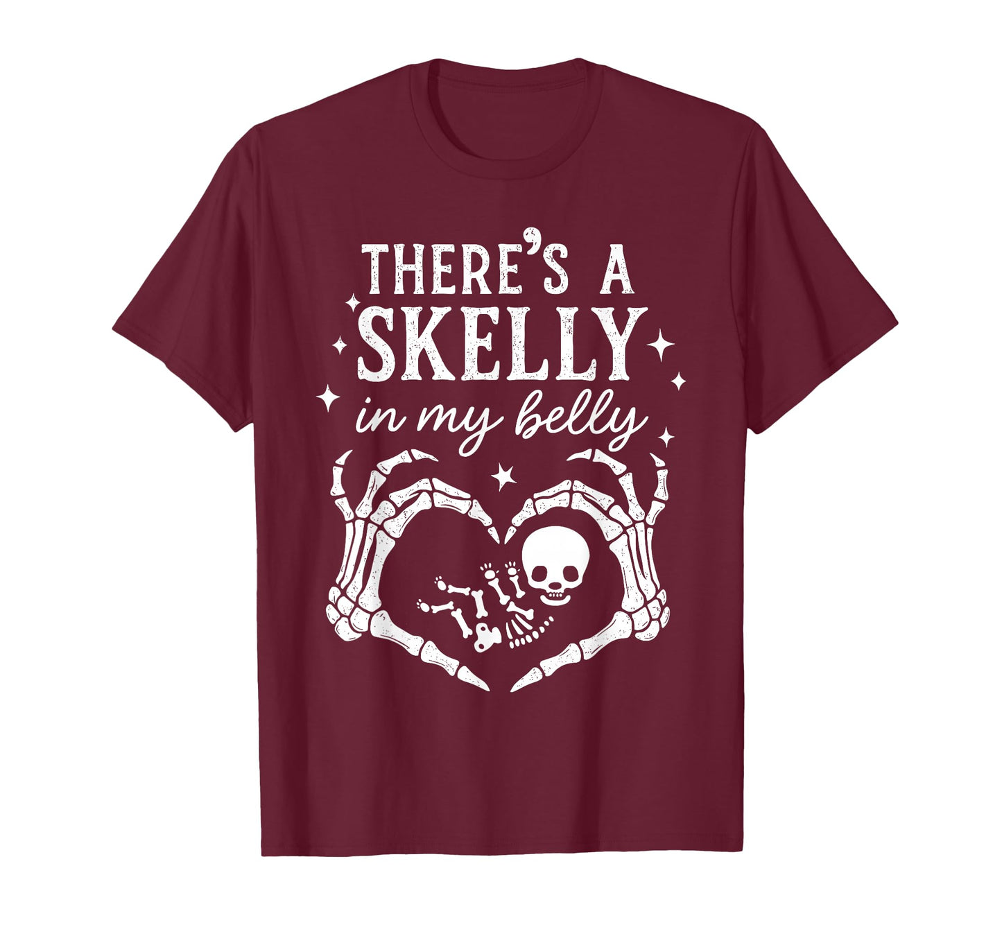 There's Skelly in My Belly Halloween Pregnancy Announcement T-Shirt