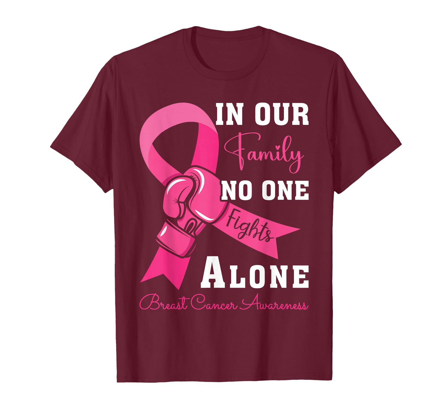 Breast Cancer Support Family Women Breast Cancer Awareness T-Shirt