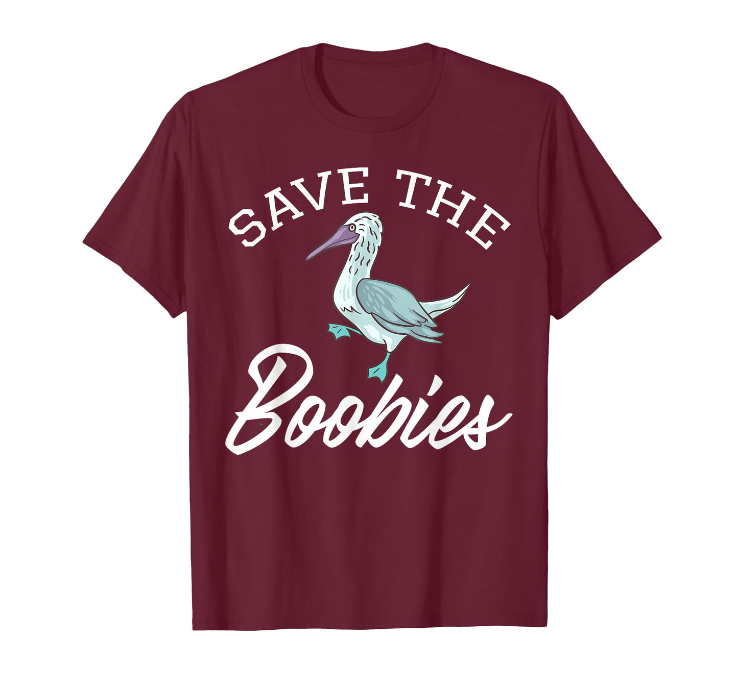 Boobie Bird South American Galapagos Islands Blue Seabird T-Shirt