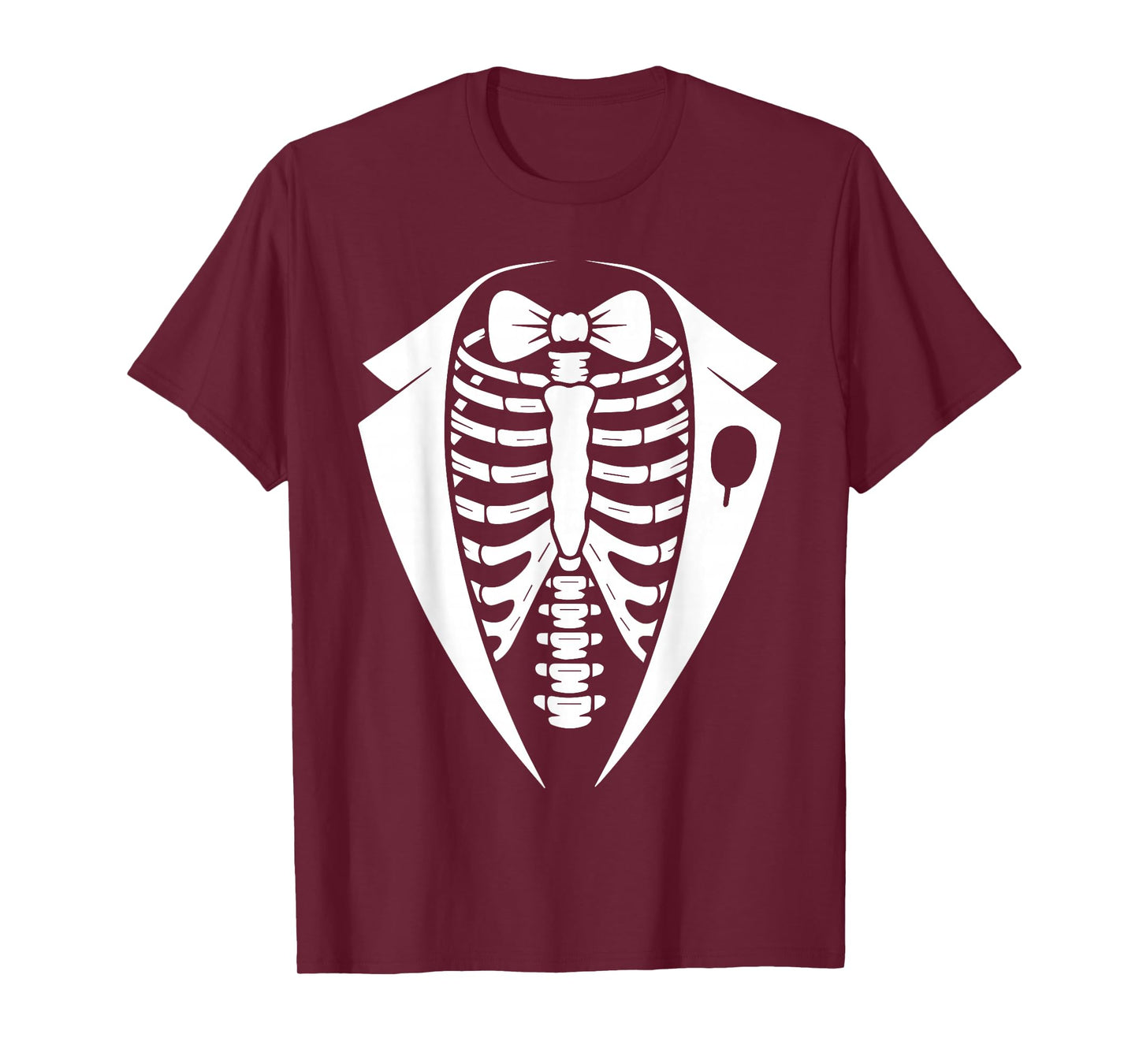 Tuxedo Skeleton Rib Cage Funny Halloween Costume Style Men T-Shirt