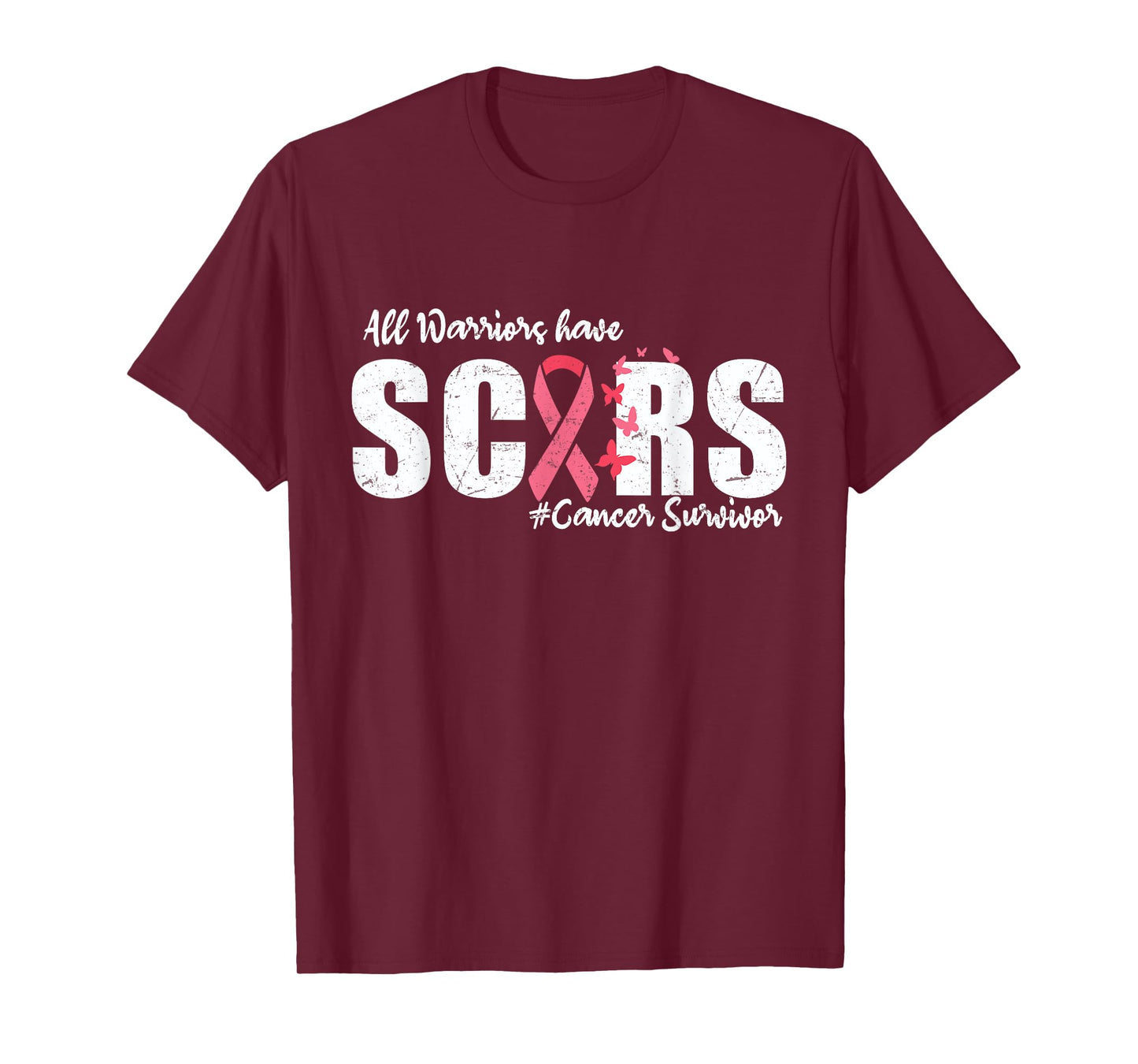 All Warriors Have Scars Cancer Survivor Breast Cancer Women T-Shirt
