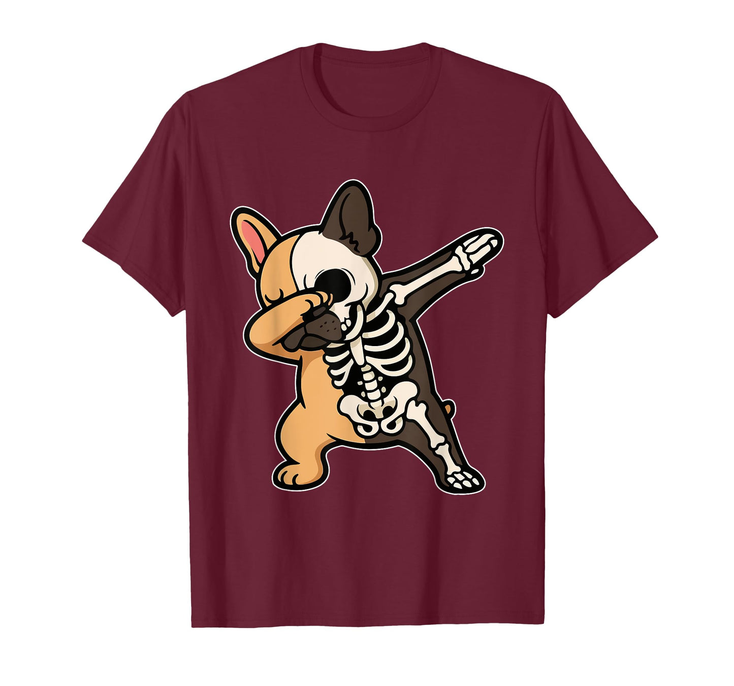 Dabbing French Bulldog Half Skeleton Halloween Owner Lover T-Shirt