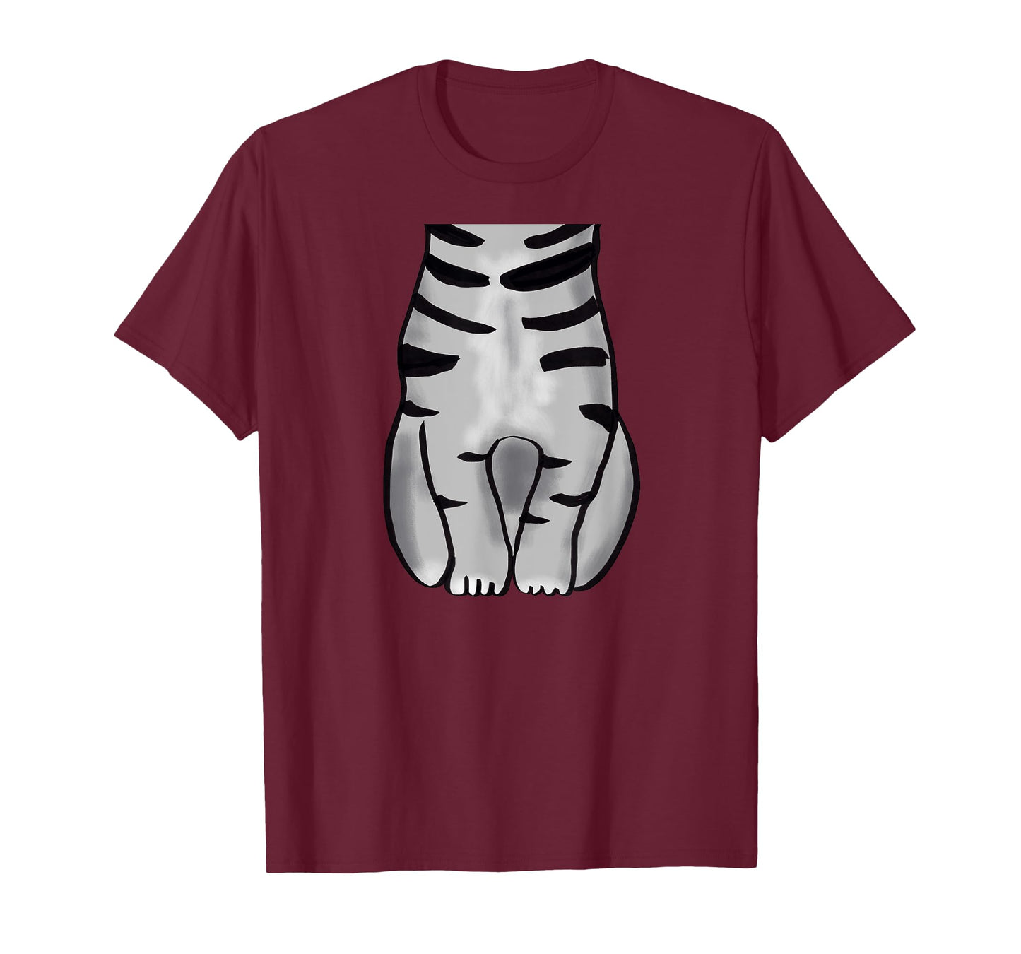 Easy Grey Striped Cat Halloween Costume T-Shirt