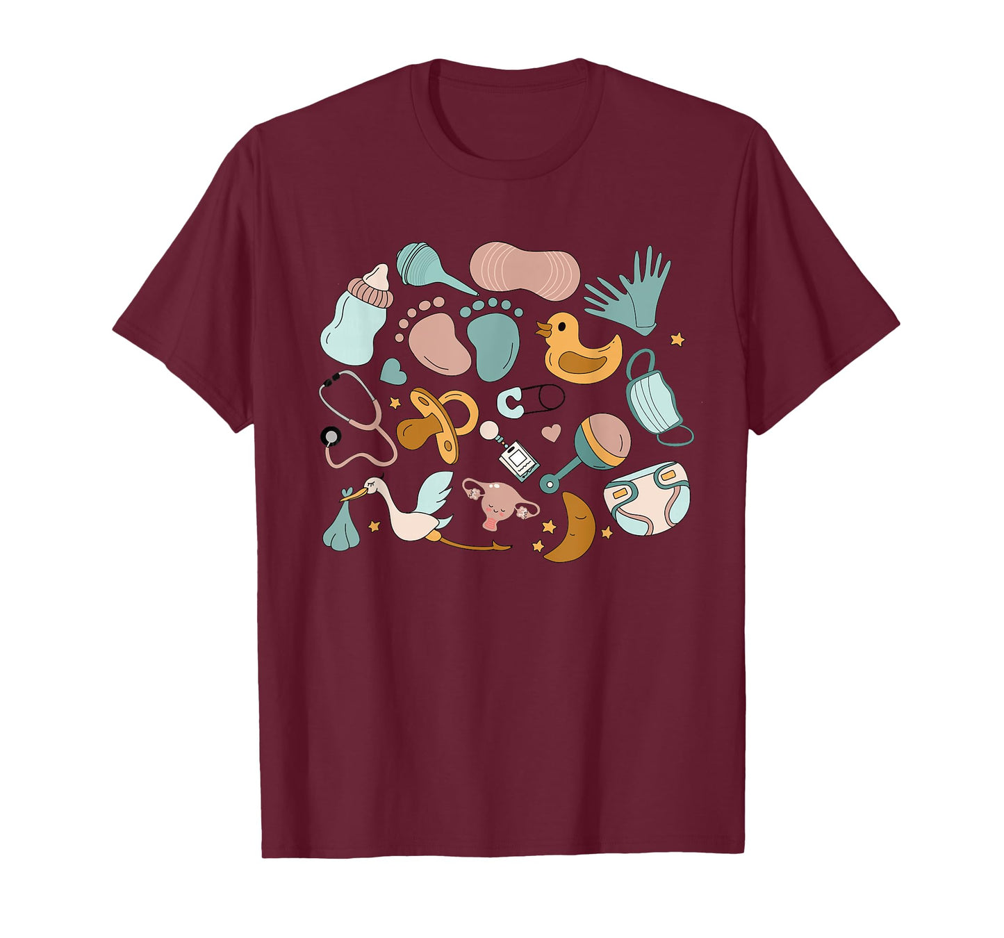 Women Retro Labor And Delivery Nurse Registered Nurse T-Shirt