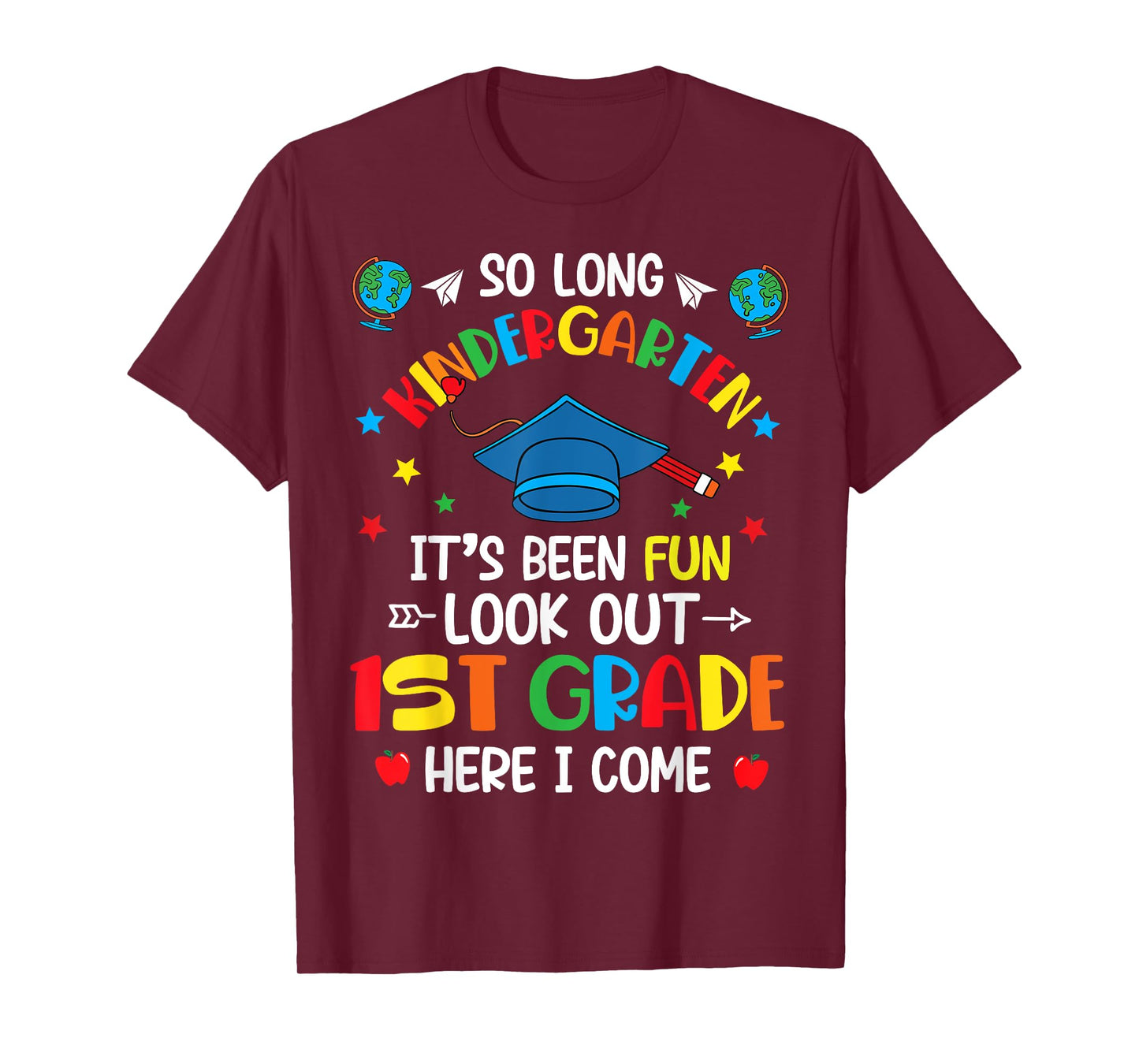 So Long Kindergarten Graduation 1st Grade Kids Boys Girls T-Shirt