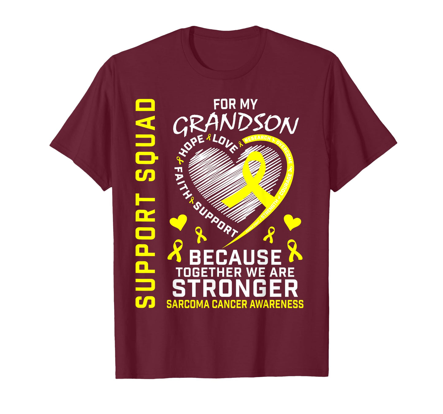 Grandson Sarcoma Cancer Awareness Supporter Products Family T-Shirt