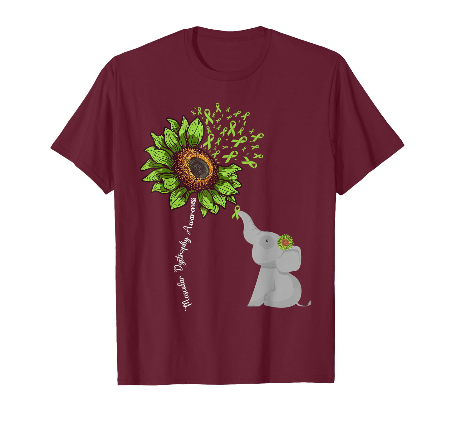 Sunflower Elephant Duchenne Muscular Dystrophy Awareness T-Shirt