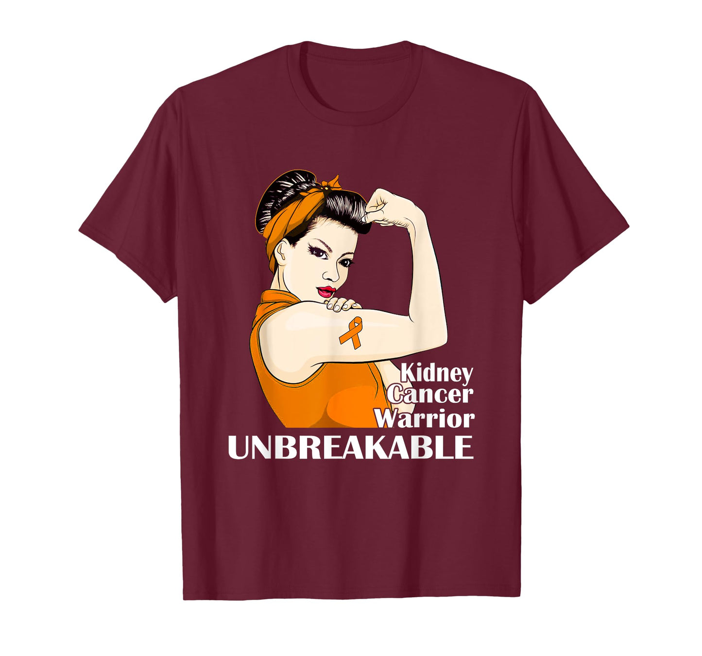 Kidney Cancer Awareness Warrior Unbreakable Survivors Girls T-Shirt