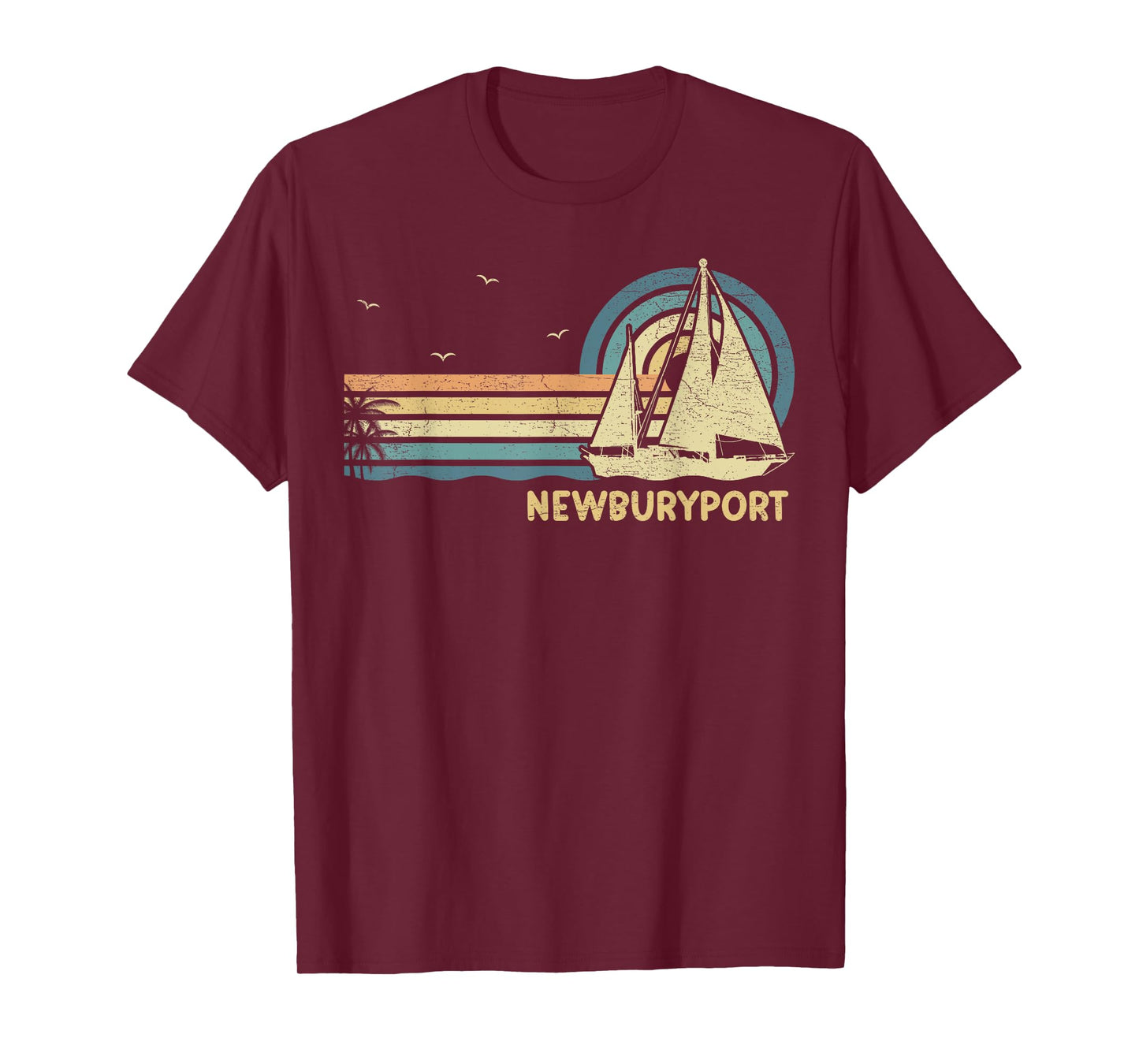 Newburyport Massachusetts Sailing Vacation Boating Sailboat T-Shirt
