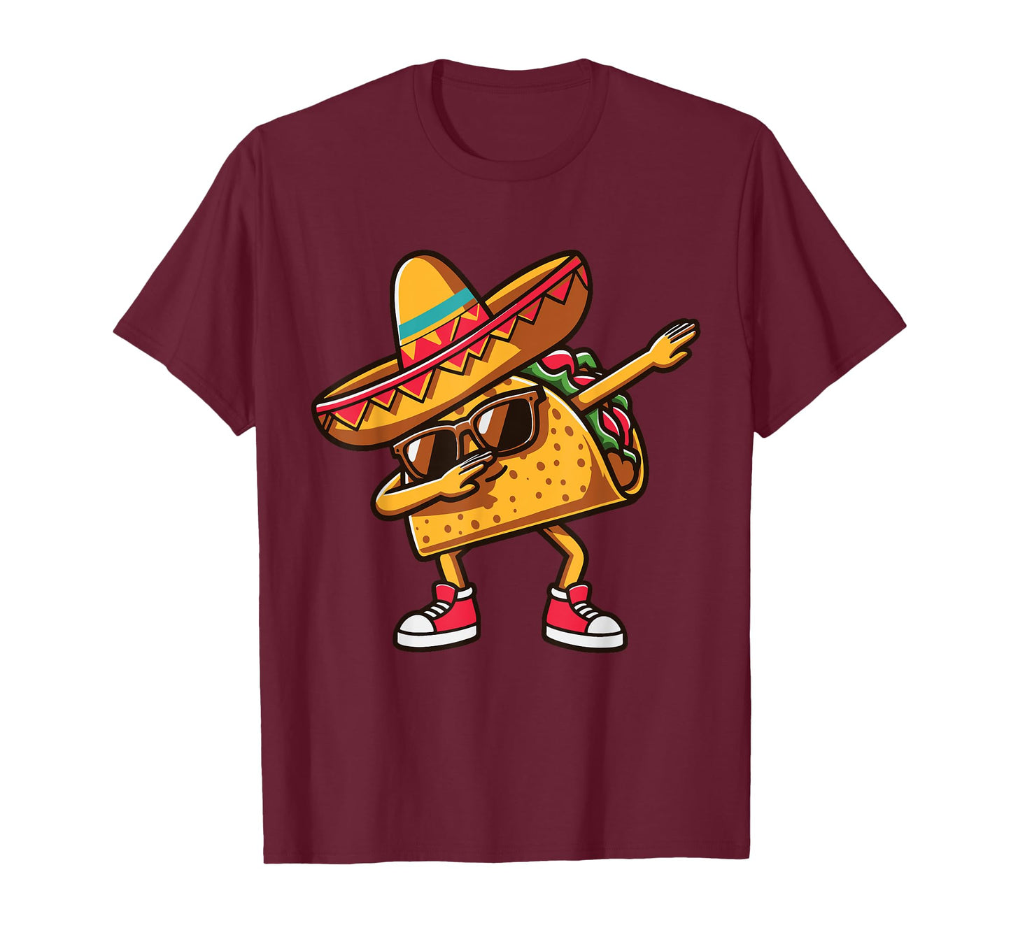 Funny Dabbing Taco Mexican Tacos Men Women Kids Boys Girls T-Shirt