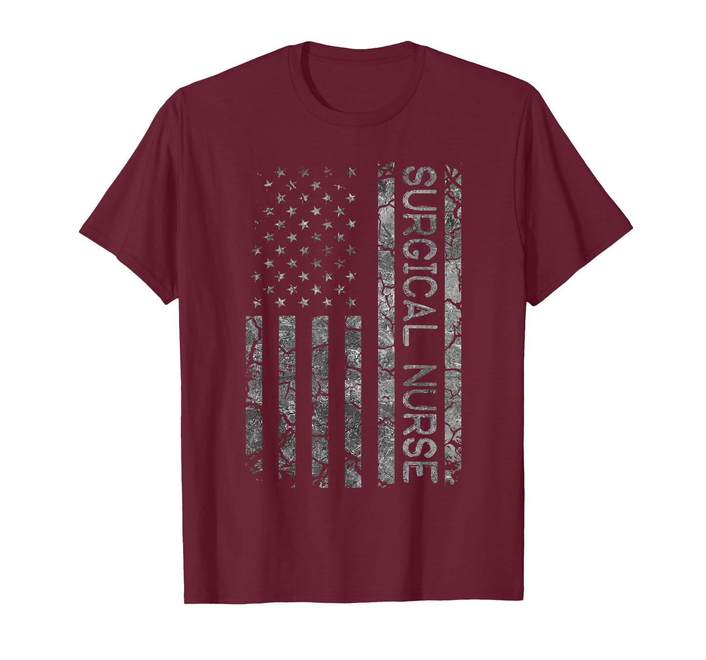Funny Job Title Worker American Flag Surgical Nurse T-Shirt