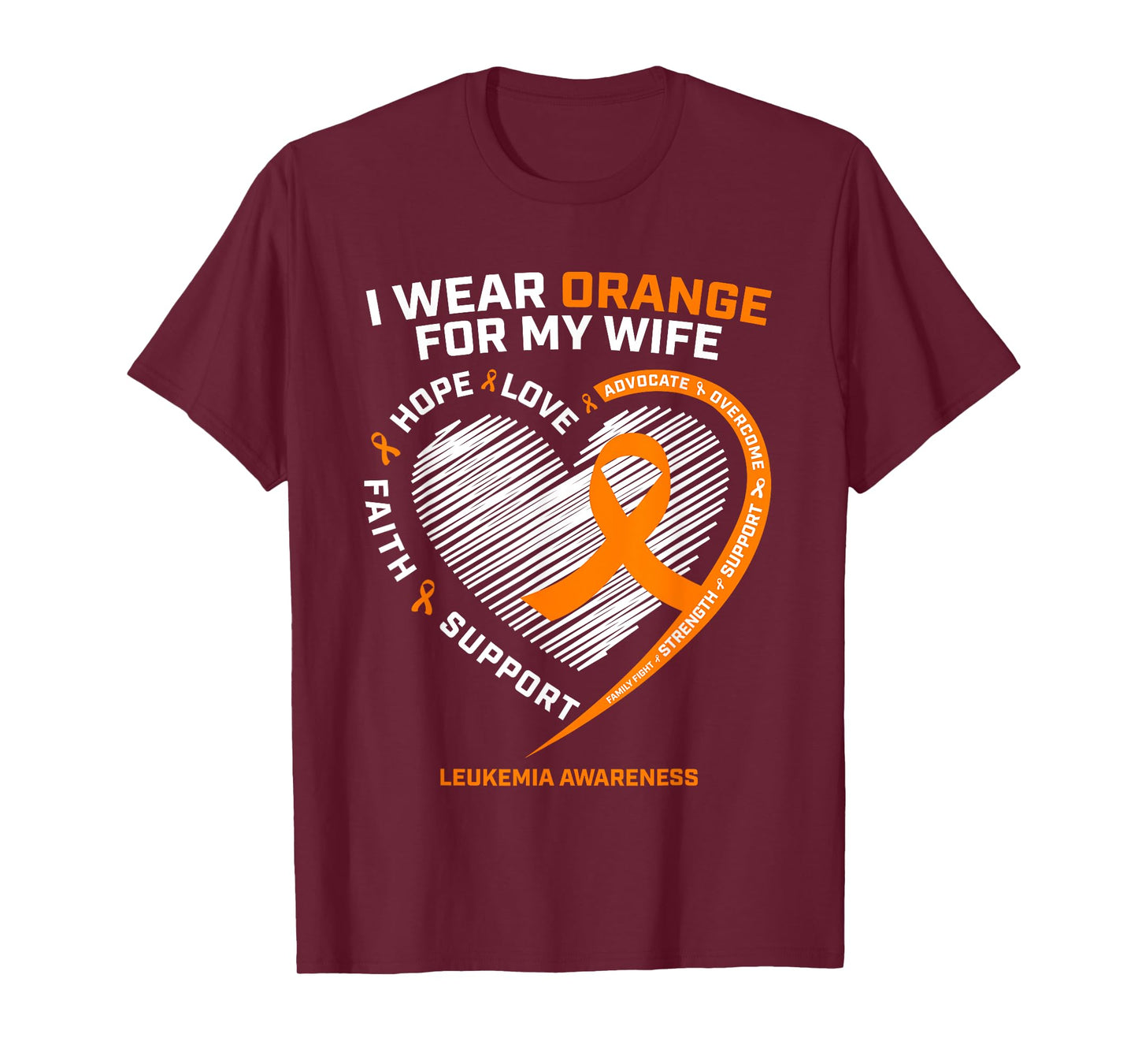 Men's Leukemia Awareness Shirts Wife Husband Tshirt Leukemia T-Shirt