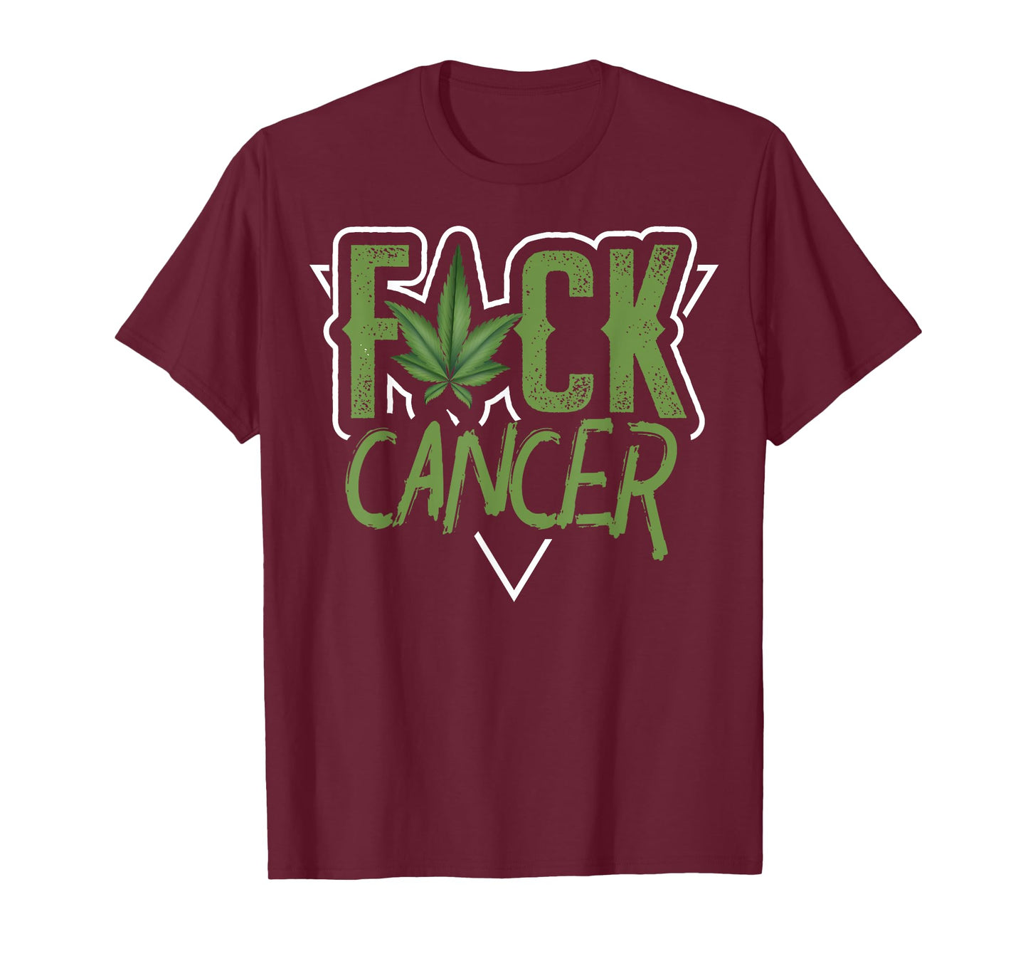 Pot Leaf Cannabis T-shirt | Fuck Cancer Tee T-Shirt