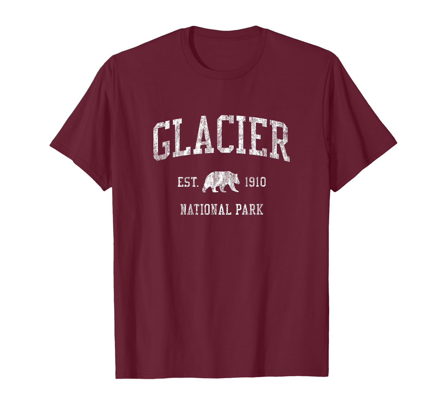 Glacier National Park T-Shirt Vintage Sports Design Tee T-Shirt