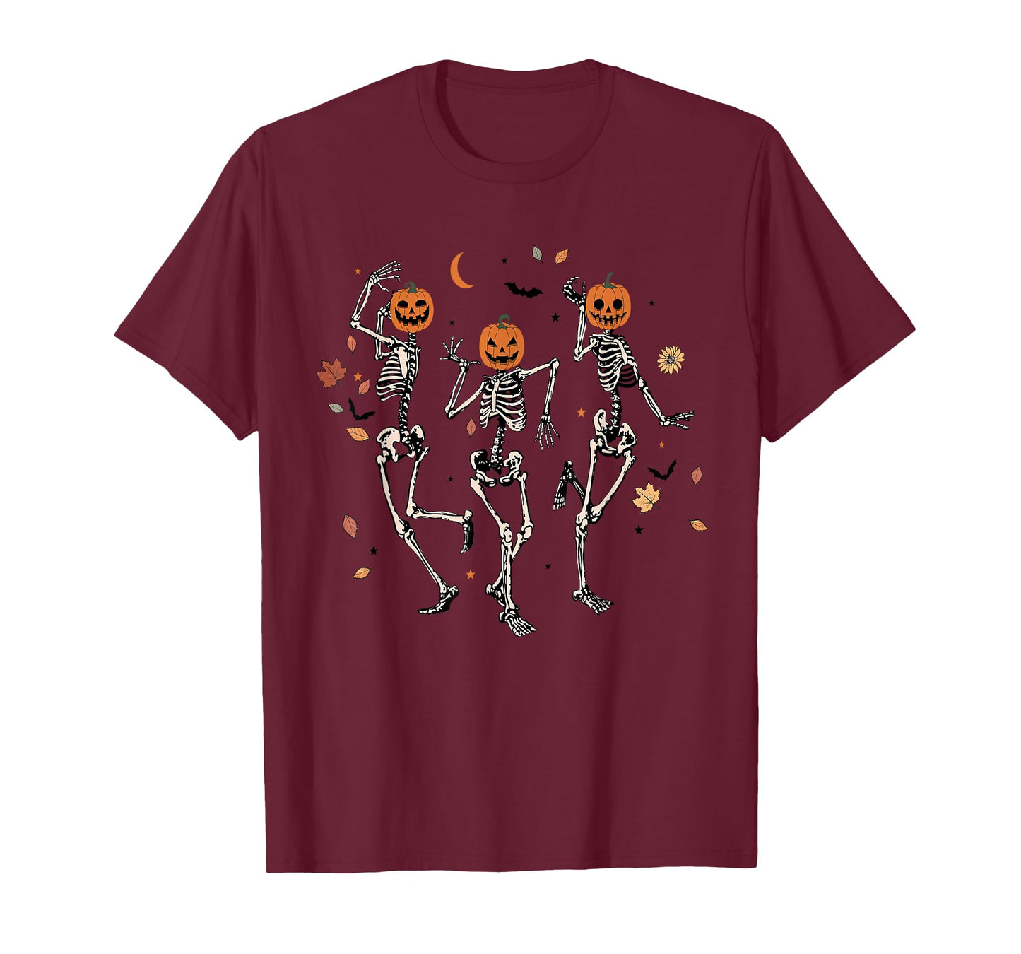 Funny Skeleton Dance Pumpkin Halloween Costume Fall T-Shirt