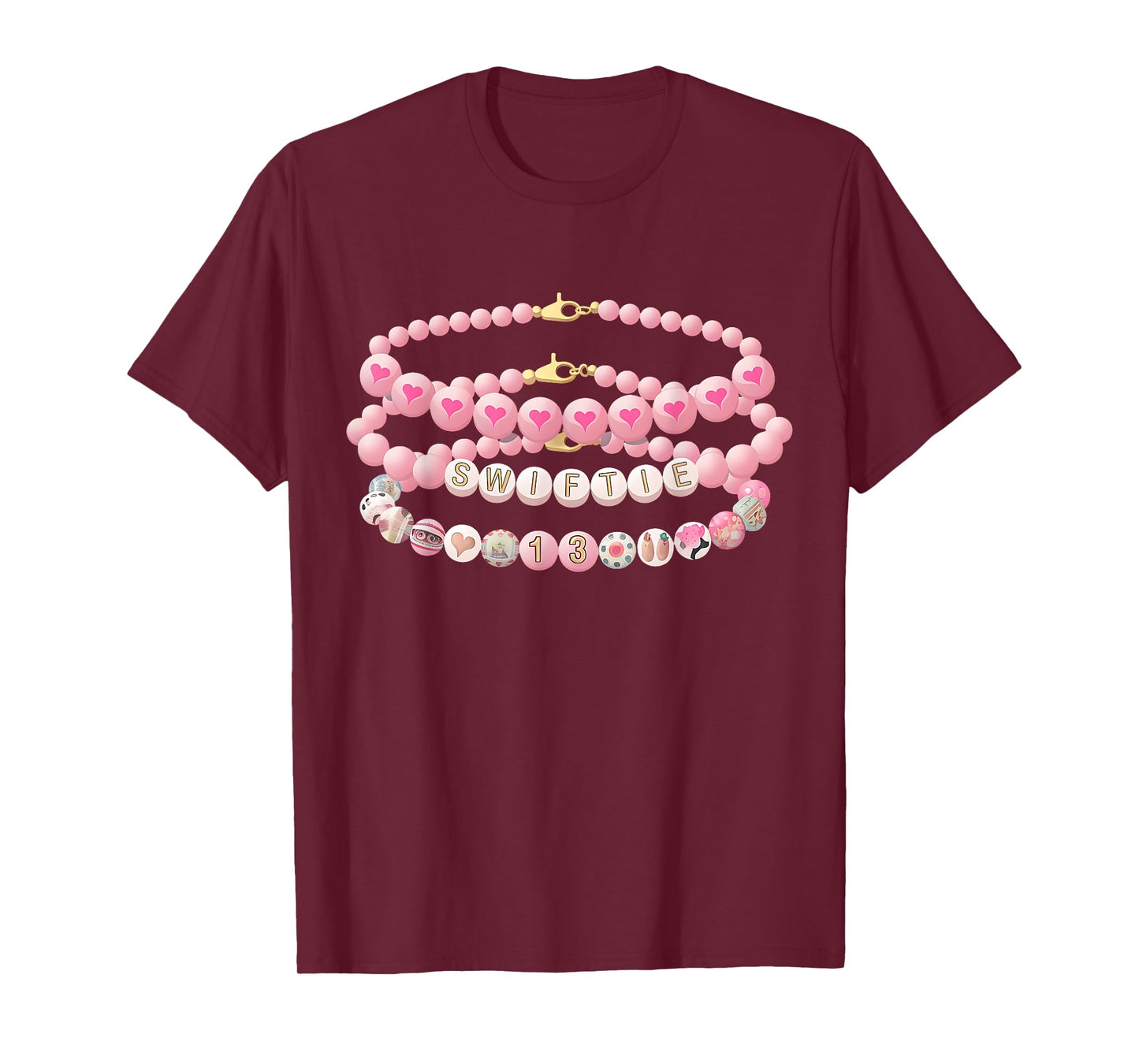 Pink Coquette Bow TAYLOR First Name Friendship Bracelet 90s T-Shirt