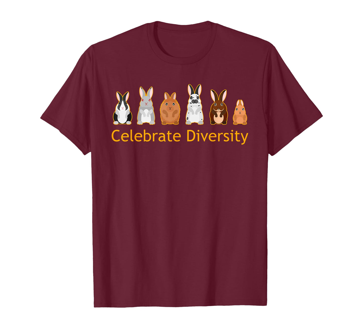 Celebrate Diversity Cute Bunnies Pet Funny Rabbit Lover Gift T-Shirt