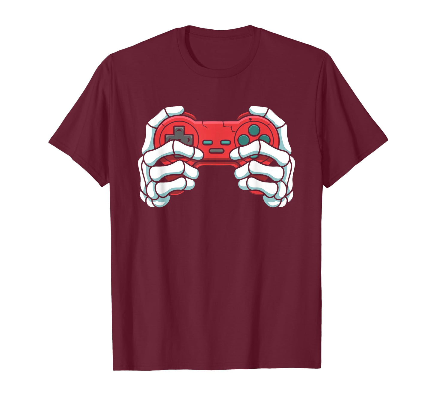 Video Game Controller Skeleton Hand Gaming Gamer Halloween T-Shirt