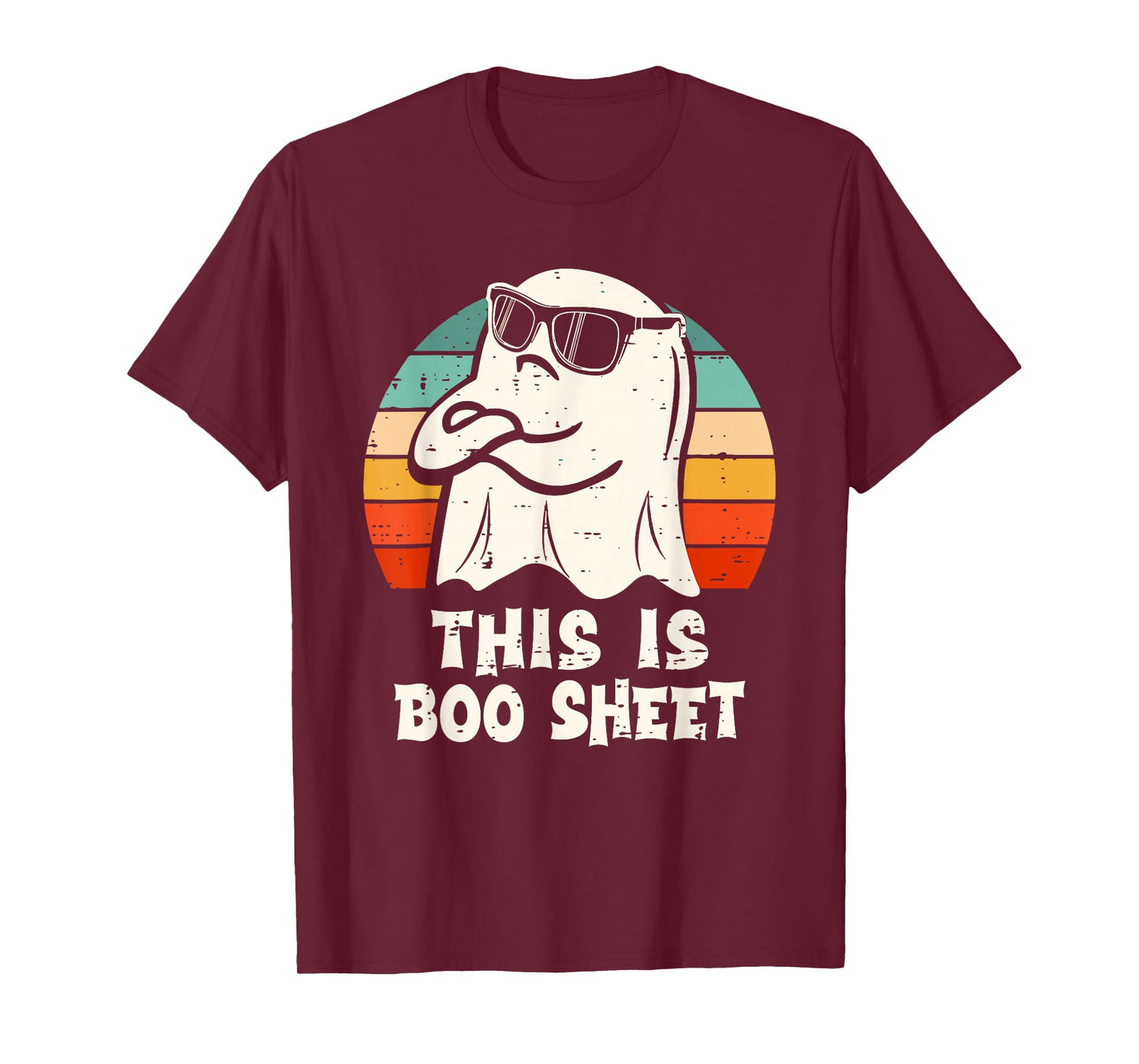 This is Boo Sheet Ghost Retro Halloween Costume Men Women T-Shirt