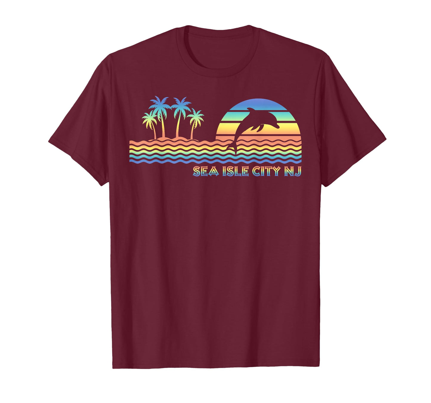Vintage Sea Isle City NJ Retro Dolphin Lover Souvenir T-Shirt