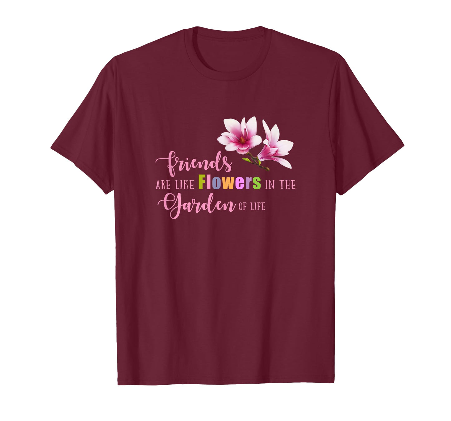 Women T Shirt Cute Best Friend Friendship Flower Girls T-Shirt