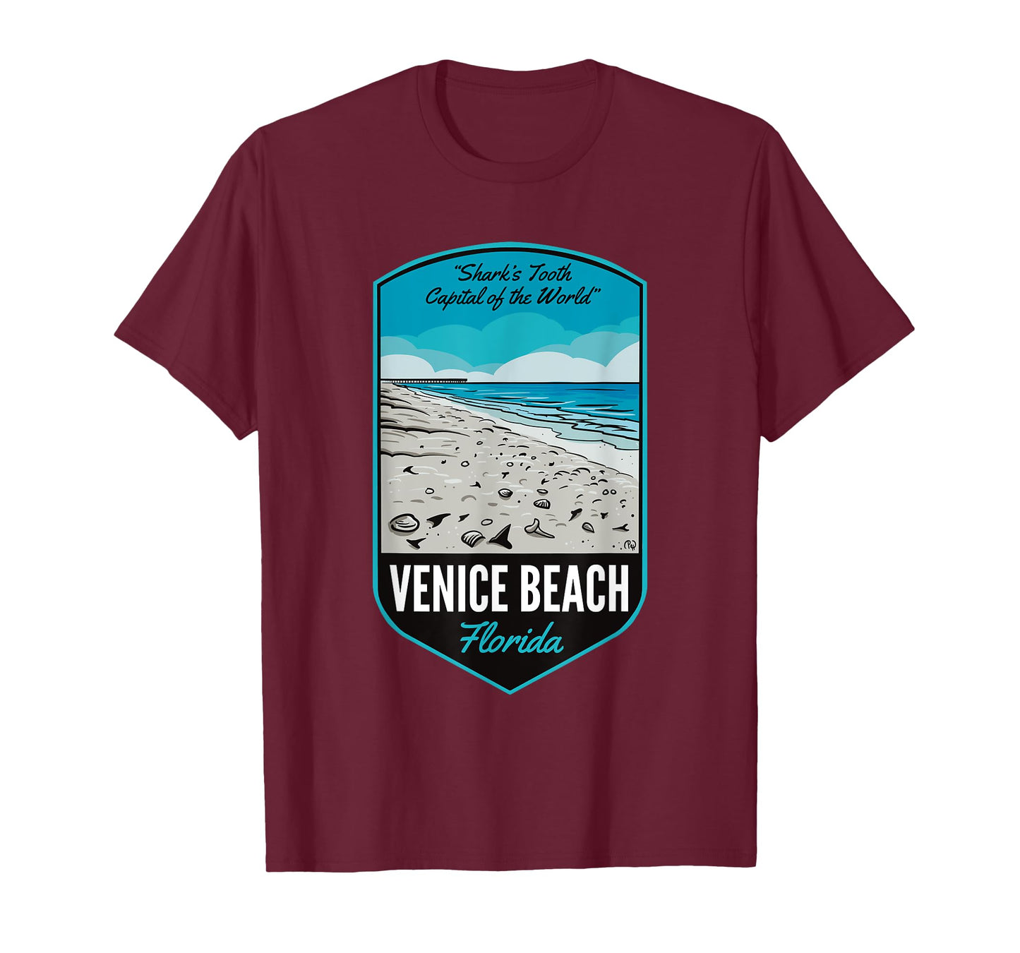 Venice Beach FL Sharks Tooth Capital T-Shirt