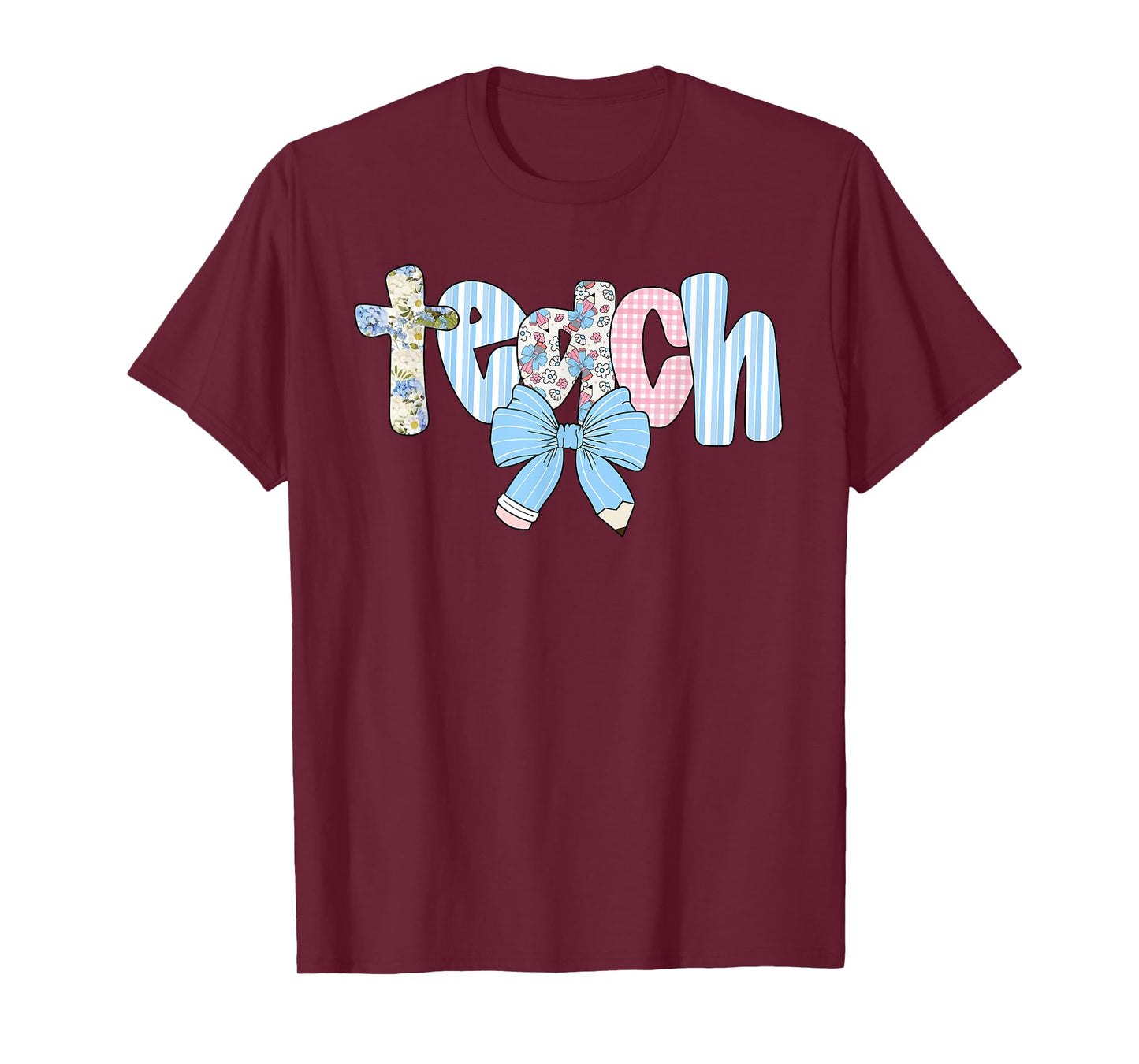 Coquette Bow Teach Teacher Happy First Day Back To School T-Shirt