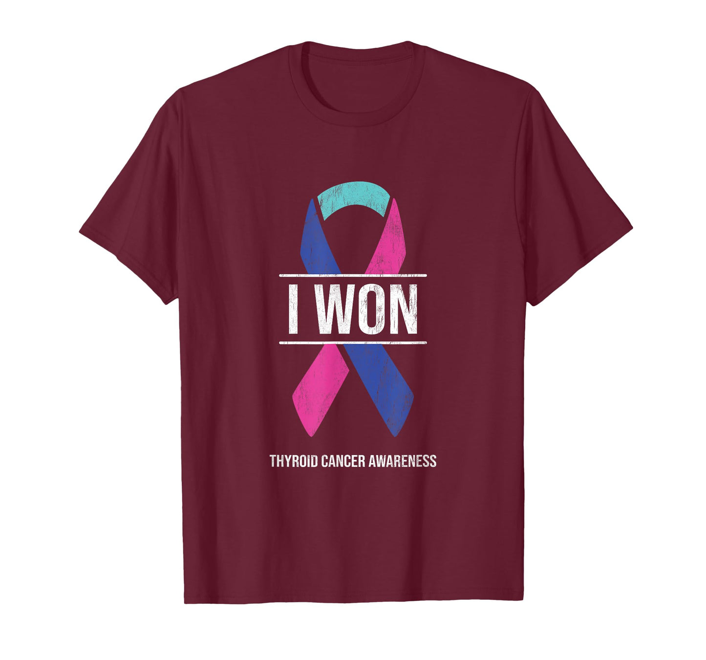 I Won Thyroid Cancer Awareness Thyroid Cancer Ribbon T-Shirt
