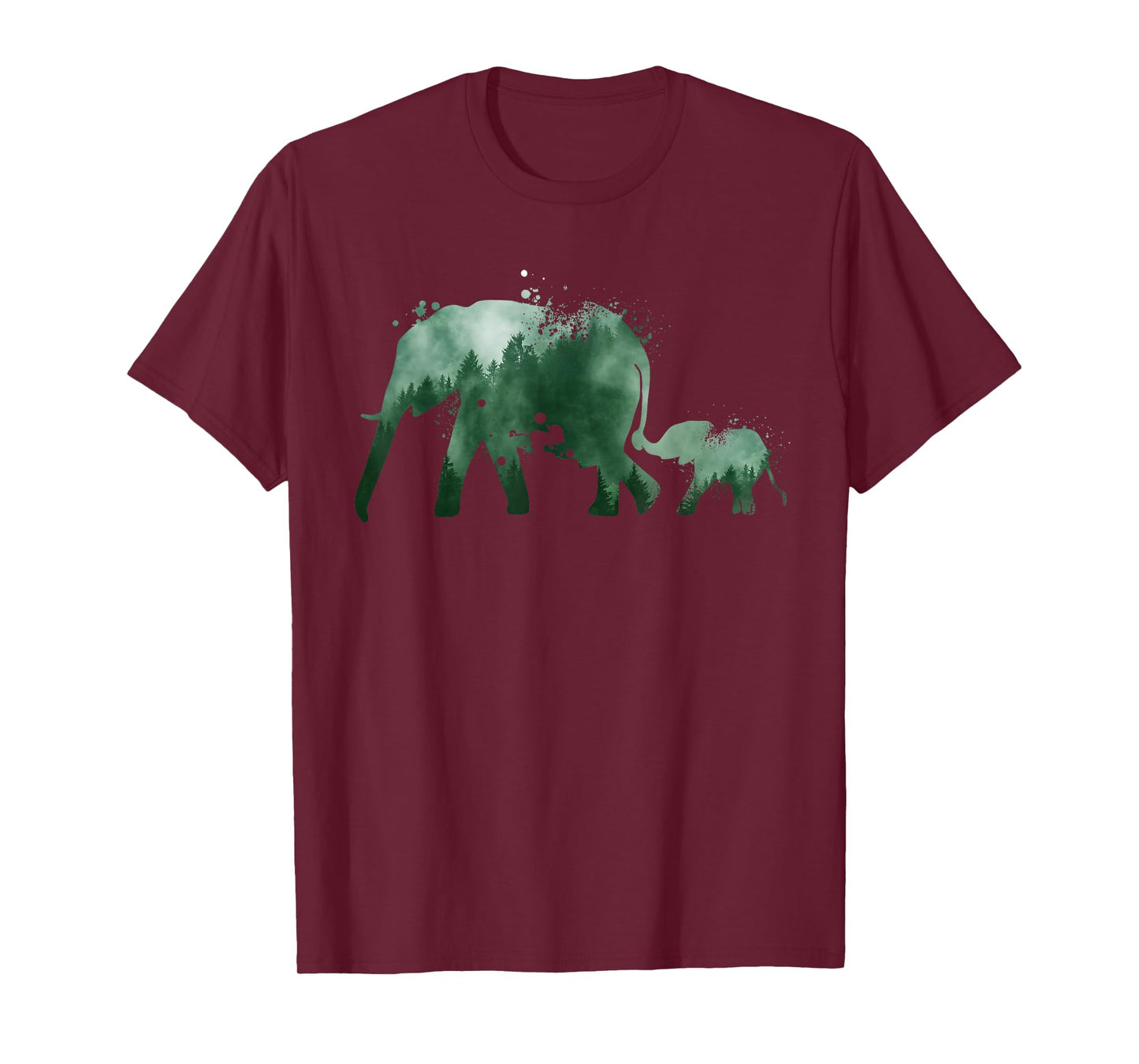 Vintage Elephant Silhouette | Men Women | Baby Elephant T-Shirt