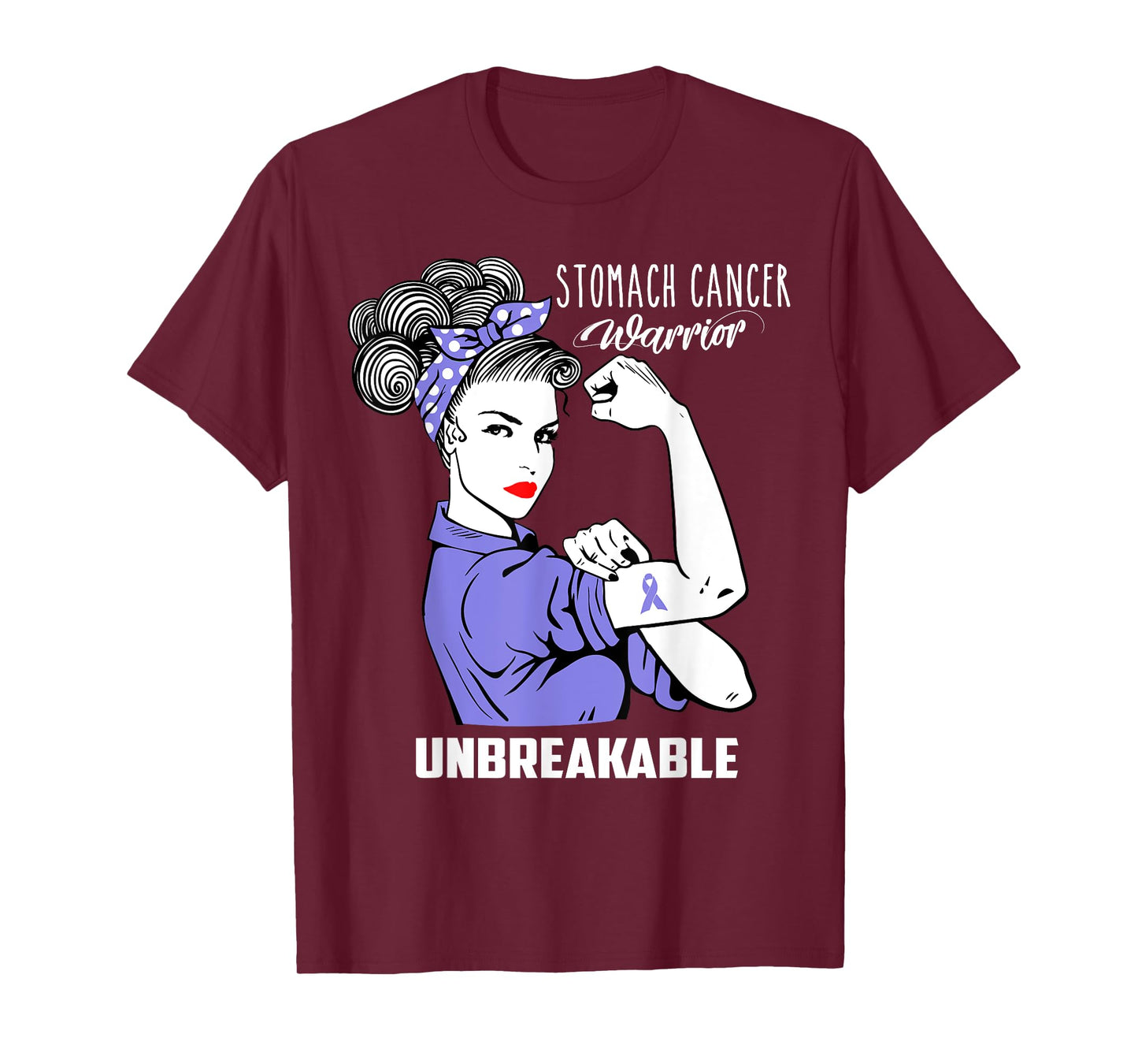 Stomach Cancer Awareness Stomach Cancer Warrior Unbreakable T-Shirt
