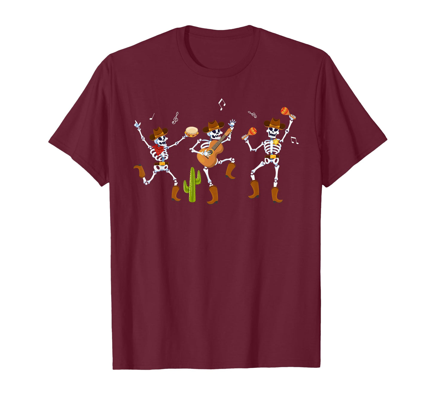 Funny Skeleton Dancing Cowboy Cowgirl Halloween T-Shirt