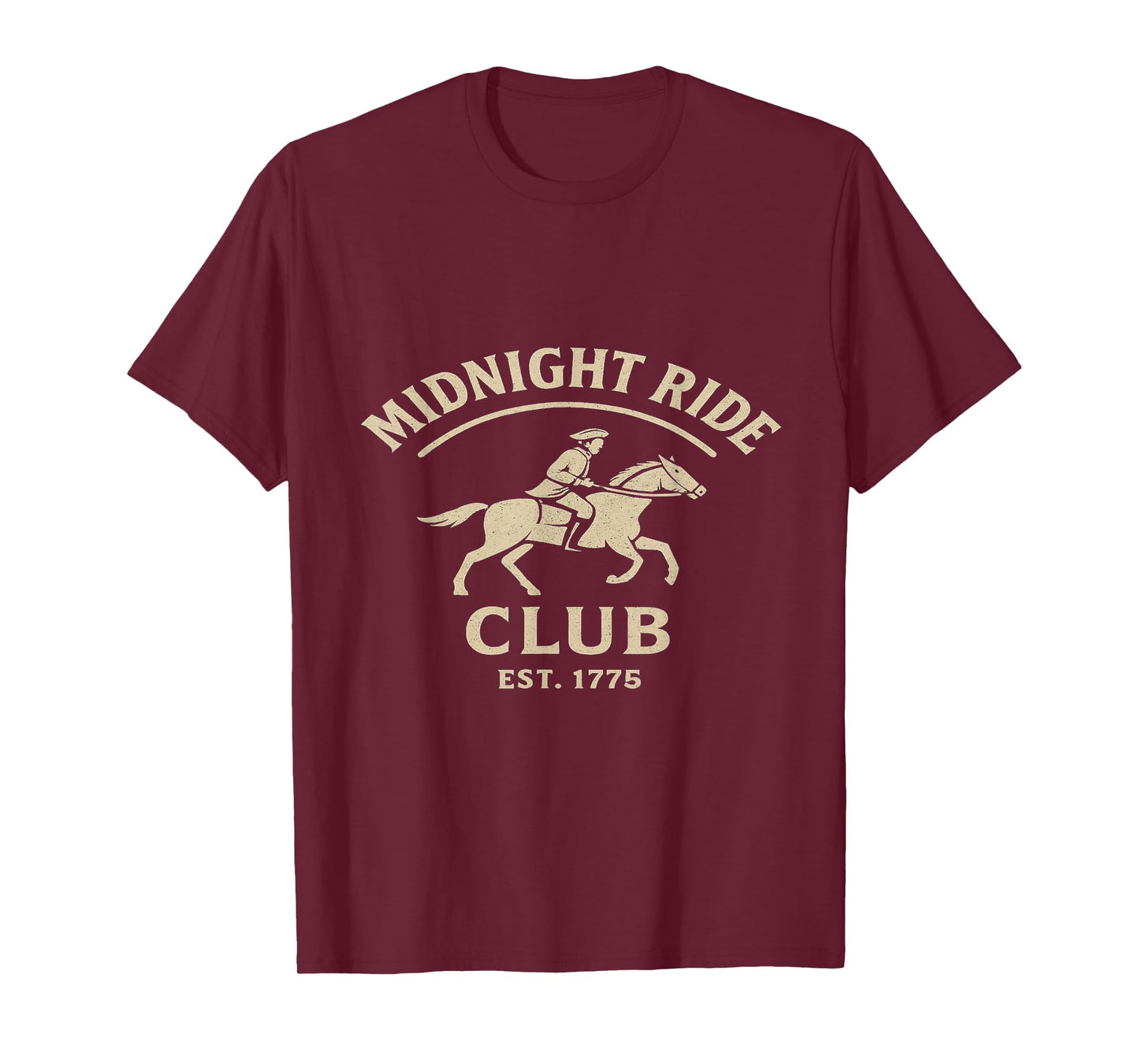 Midnight Ride Club – Paul Revere 1775 Historical Patriotic T-Shirt
