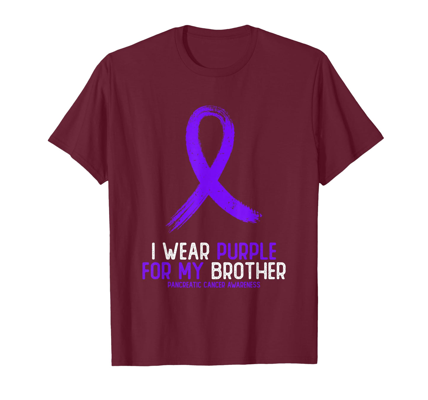 I Wear Purple For My Brother Pancreatic Cancer Awareness T-Shirt