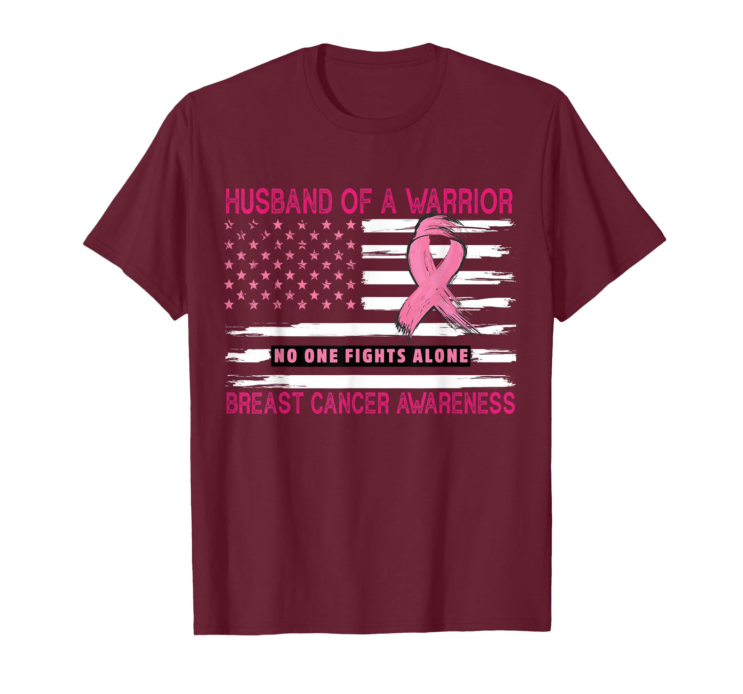 Husband Of A Warrior Breast Cancer Awareness Support Squad T-Shirt