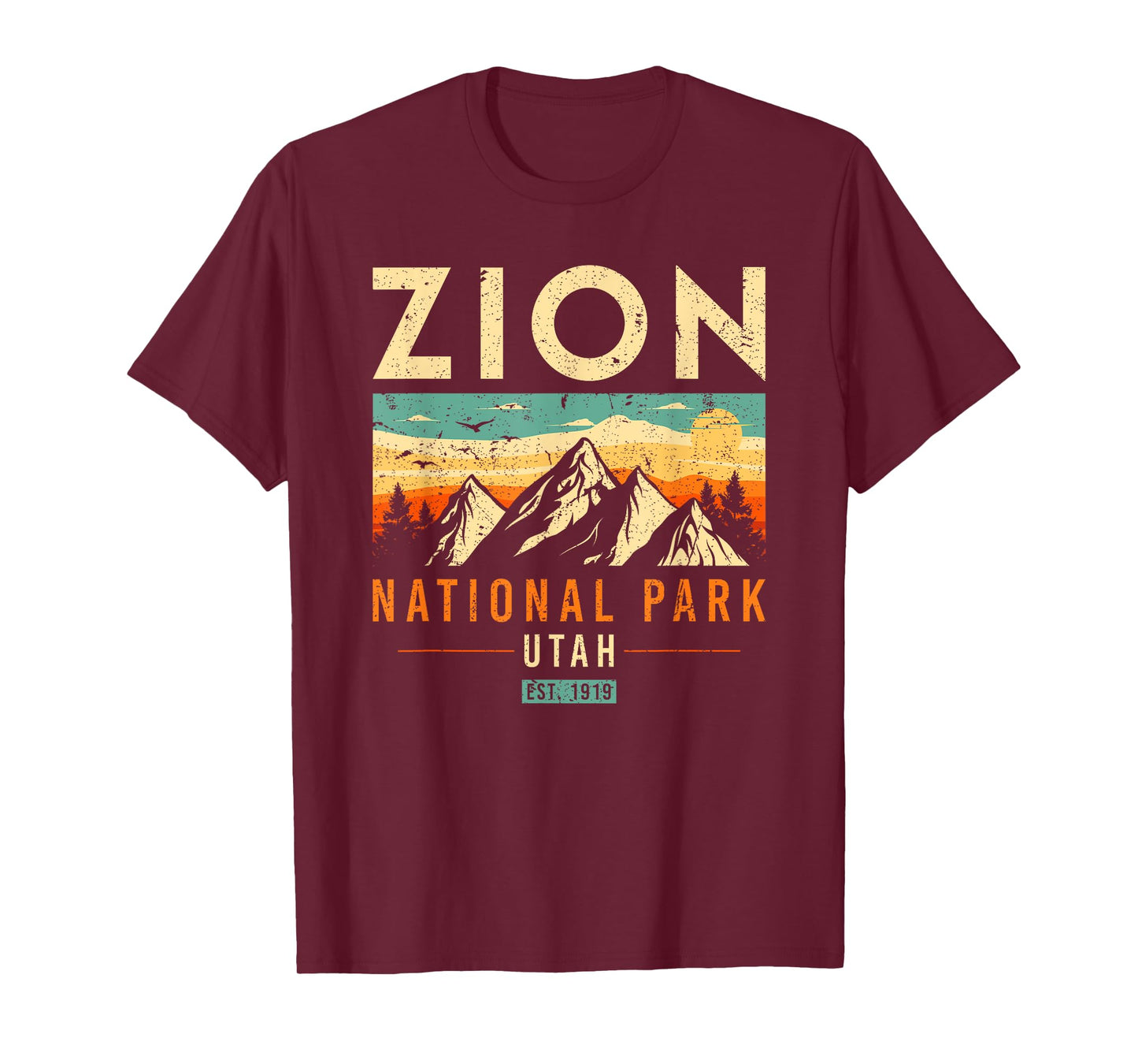 Zion Est 1919 Utah Vintage Retro National Park T-Shirt