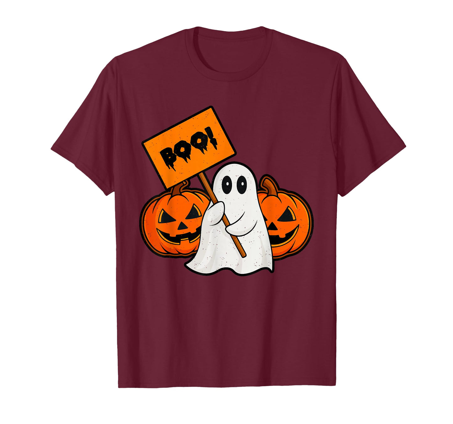 Ghost Boo Halloween Pumpkin Jack O Lantern Spooky Season T-Shirt