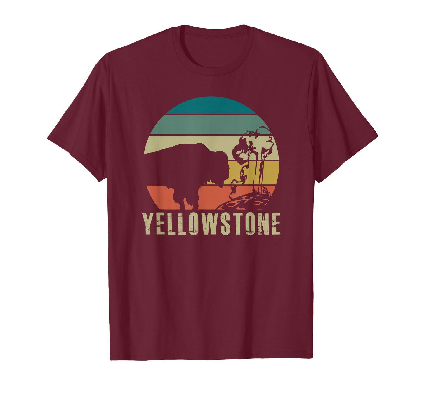 Yellowstone National Park Vintage Buffalo Bison Retro Gift T-Shirt