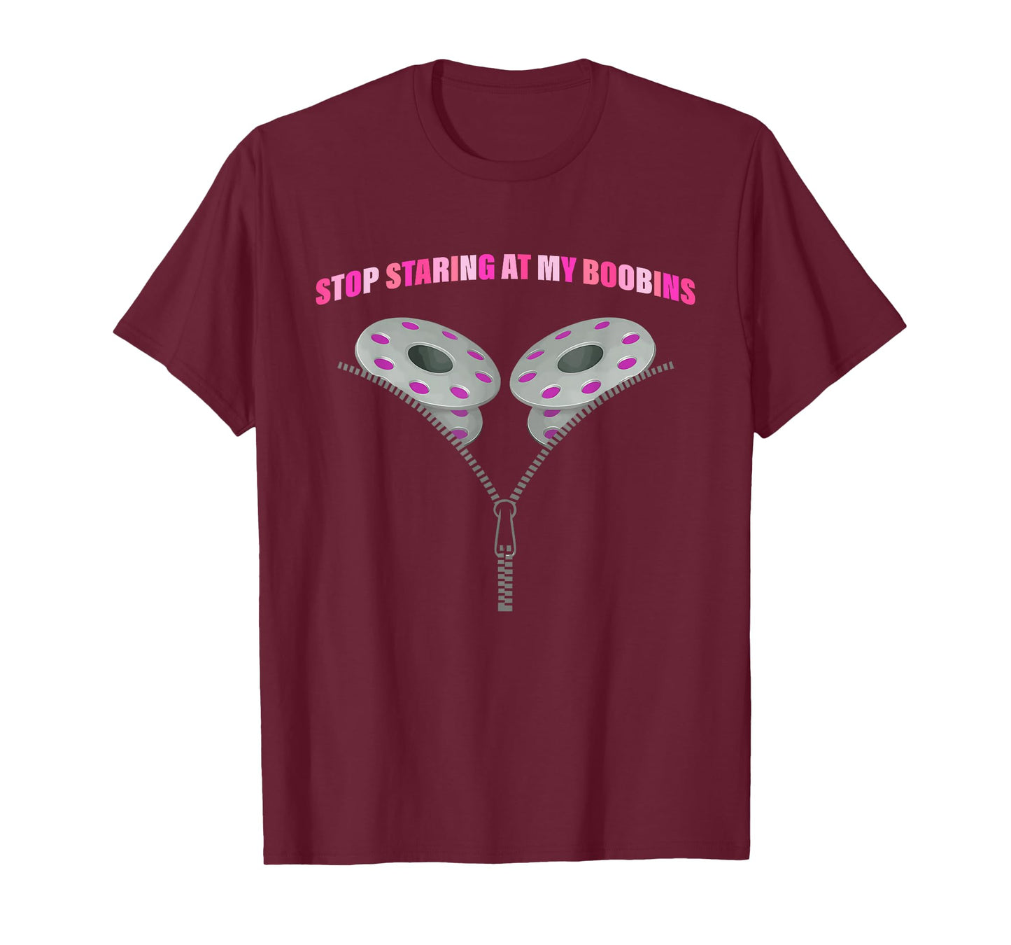 Stop Staring at My Boobins Film Boobs Breast Cancer T-Shirt