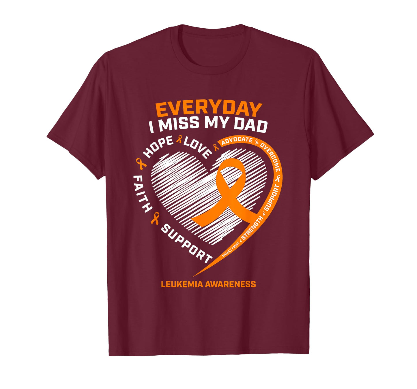 Loving Memory In Remembrance Dad Father Leukemia Awareness T-Shirt