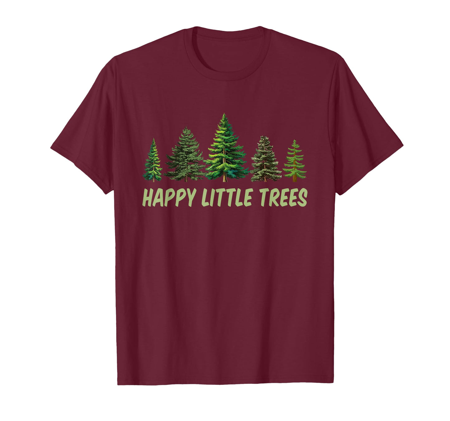 Happy Little Trees Vintage Camping T-Shirt