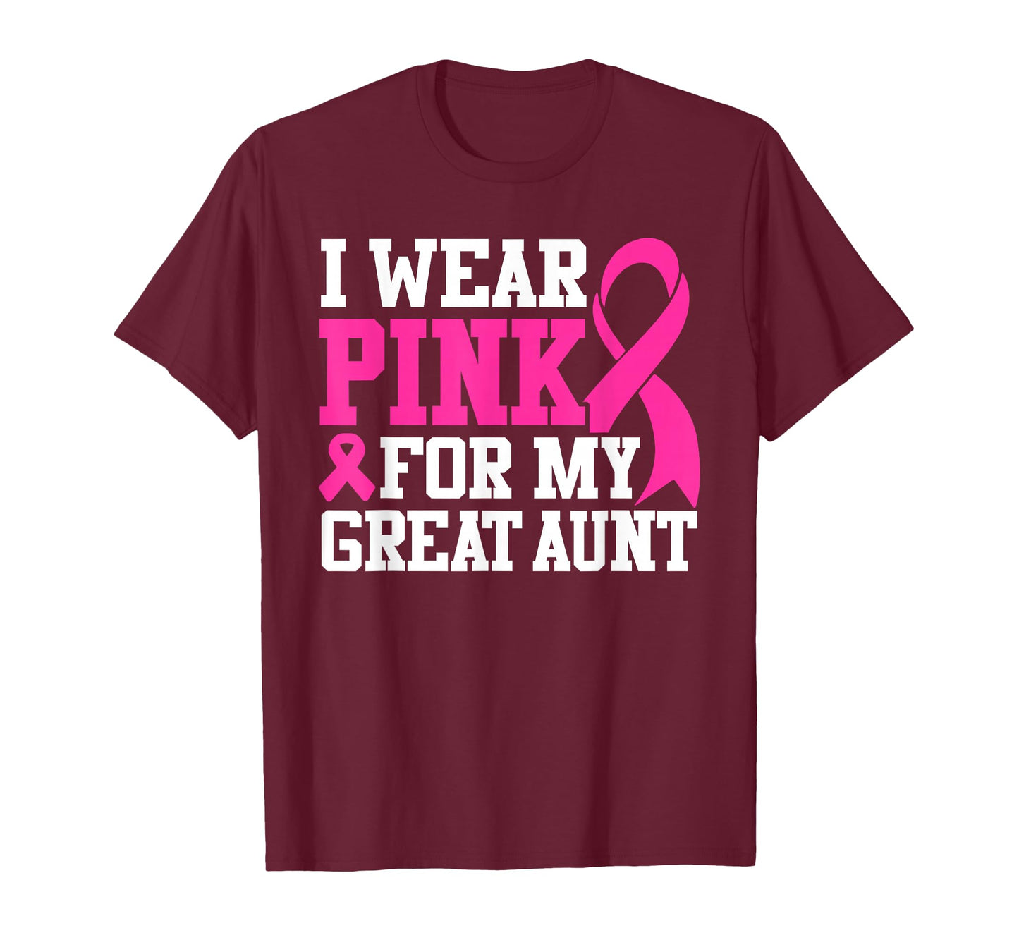 I Wear Pink For My Great Aunt Breast Cancer Awareness T-Shirt